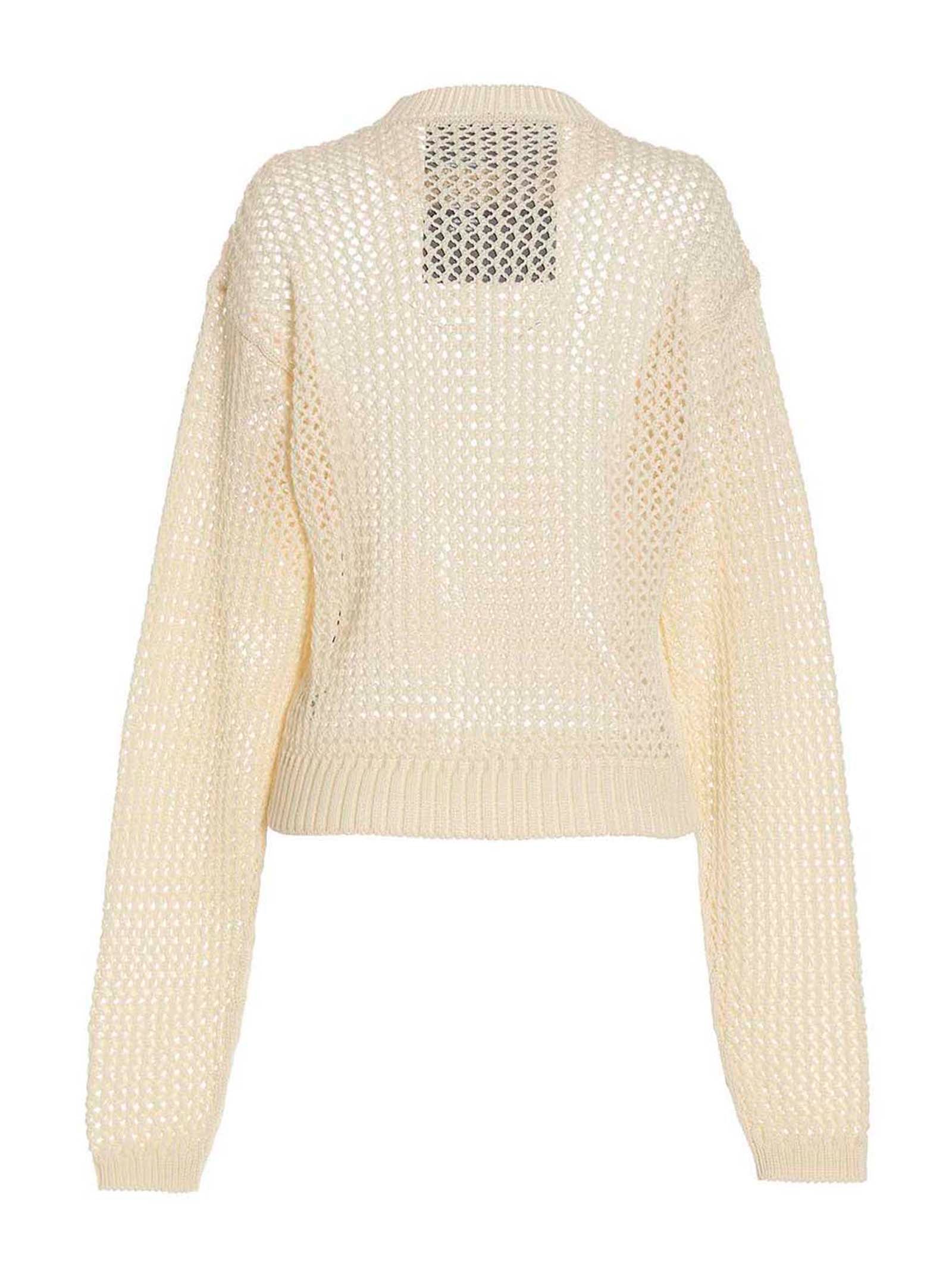RAMAEL White Cotton Women's Cardigan