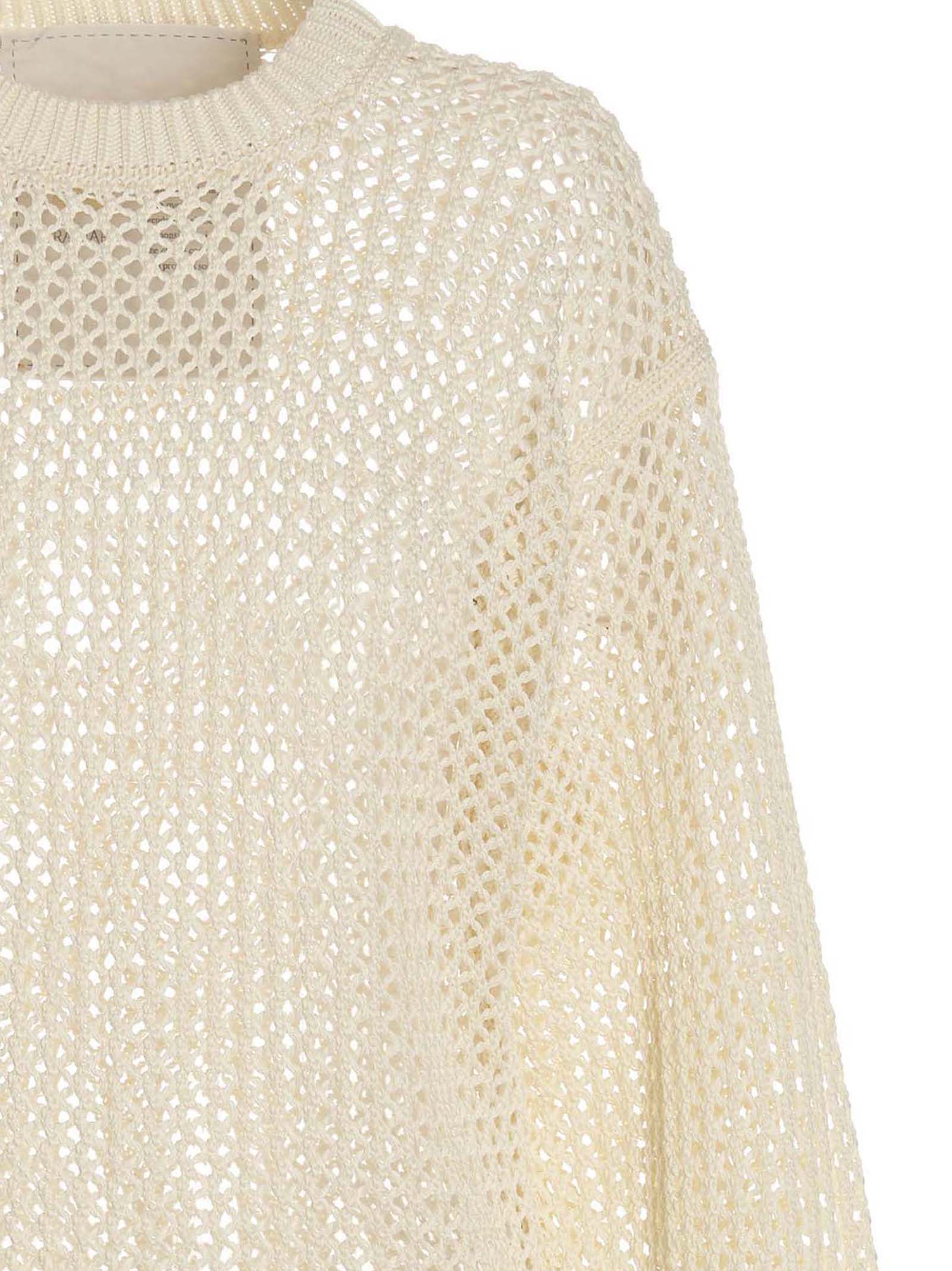 RAMAEL White Cotton Women's Cardigan
