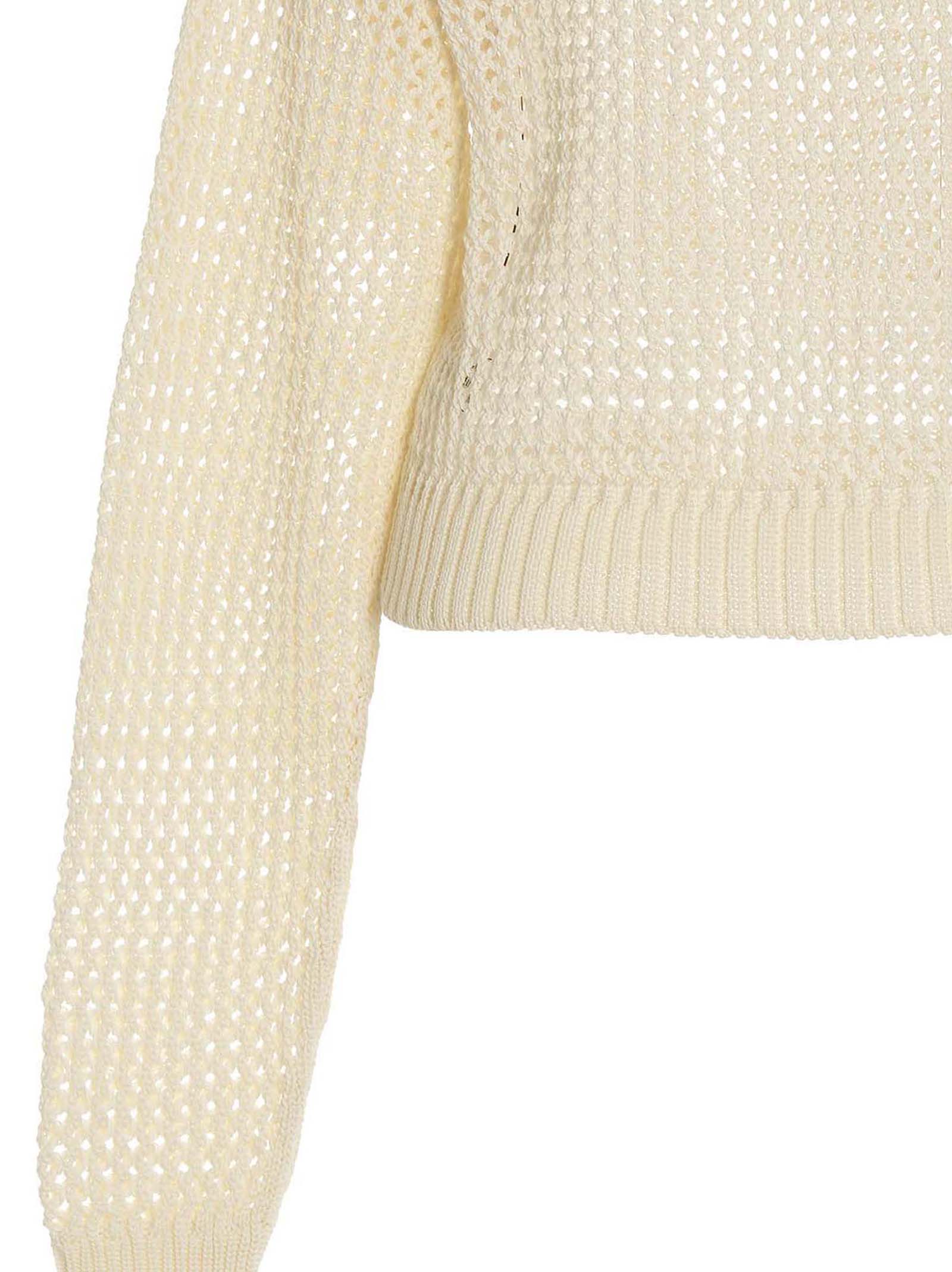 RAMAEL White Cotton Women's Cardigan