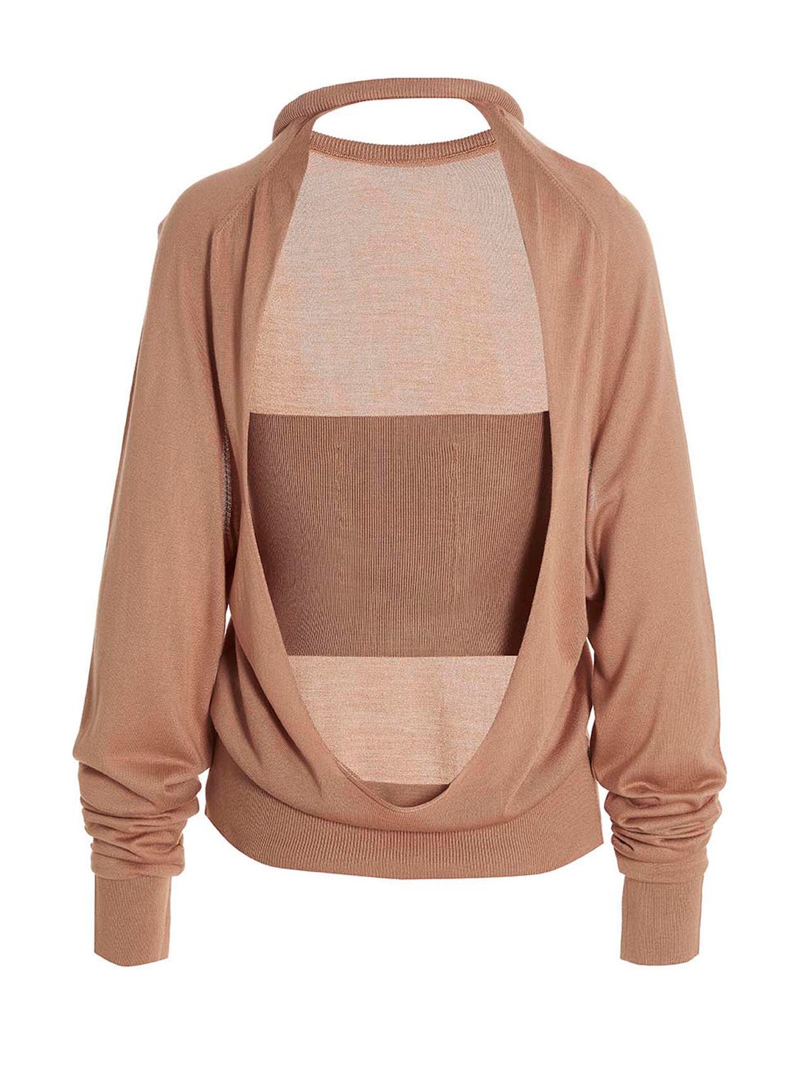 RAMAEL Beige Silk Women's Cardigan