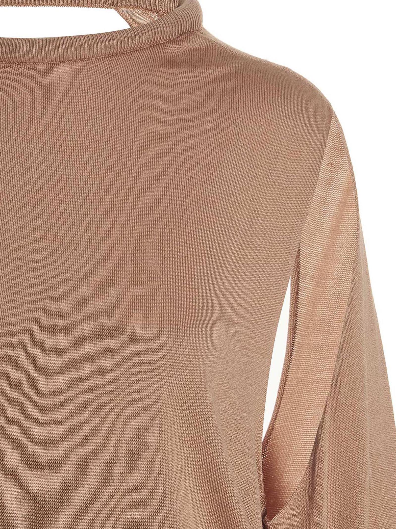 RAMAEL Beige Silk Women's Cardigan
