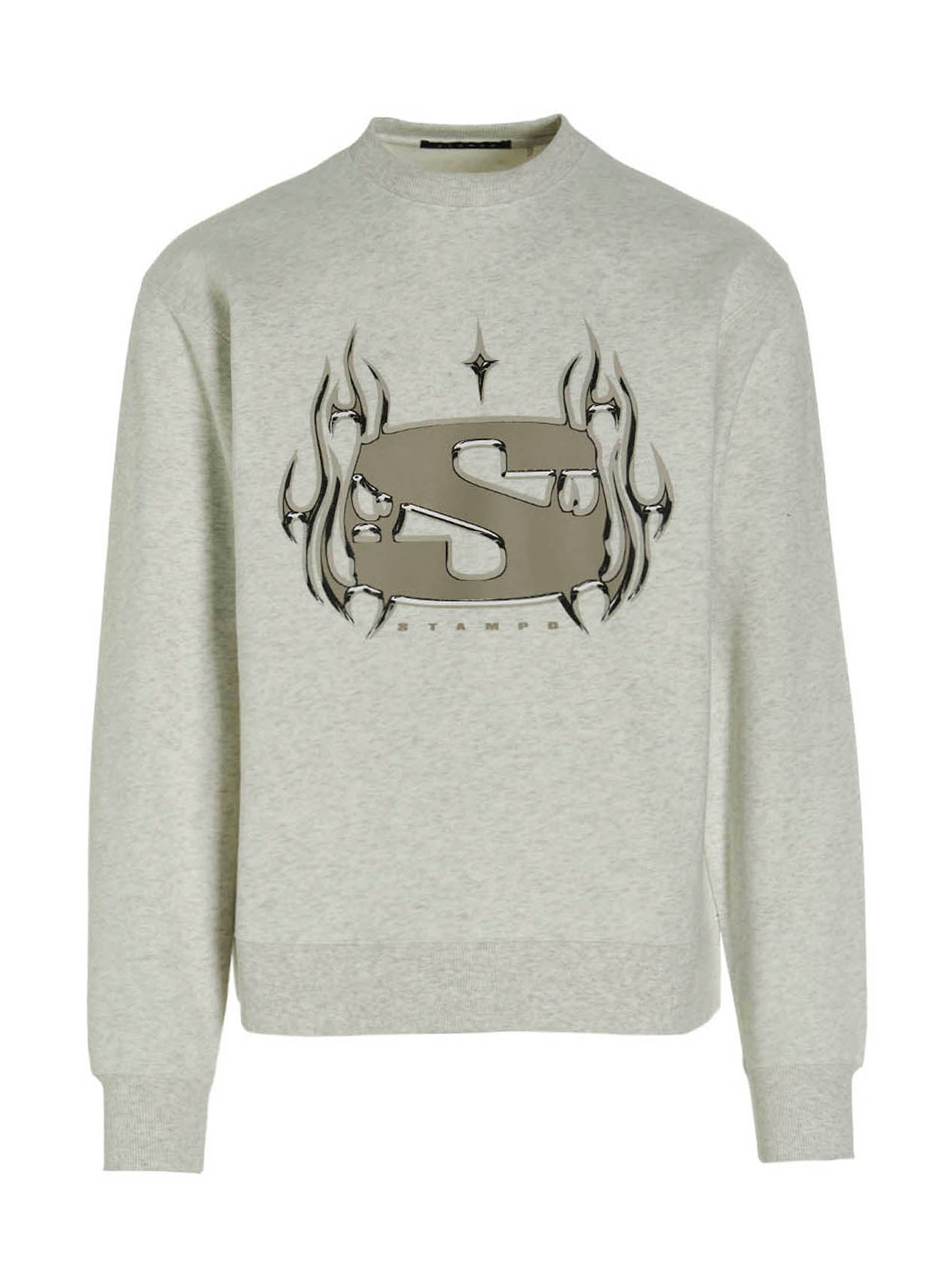 STAMPD Gray Cotton Men's Sweatshirt