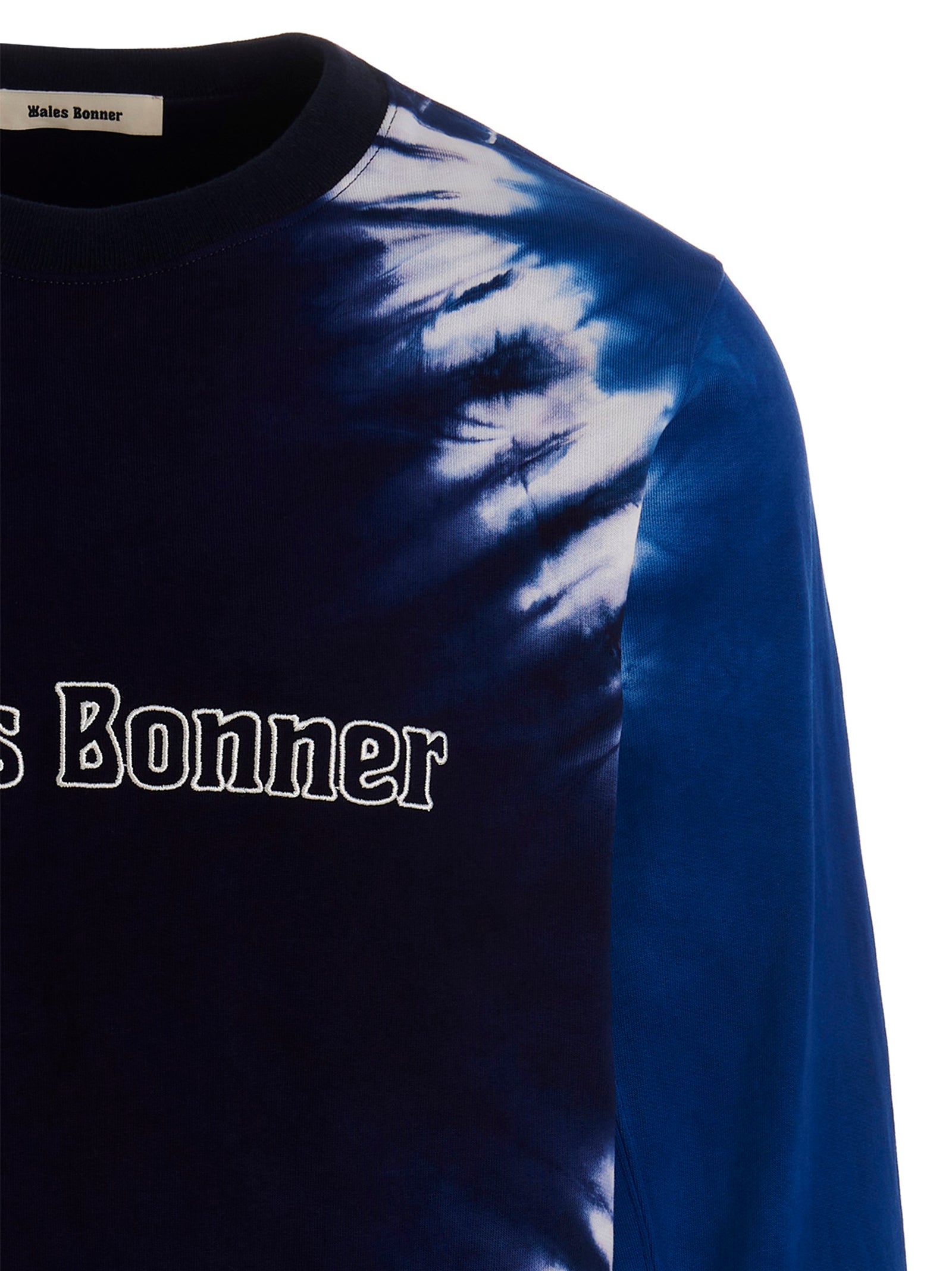 WALES BONNER Blue Cotton Men's Sweatshirt