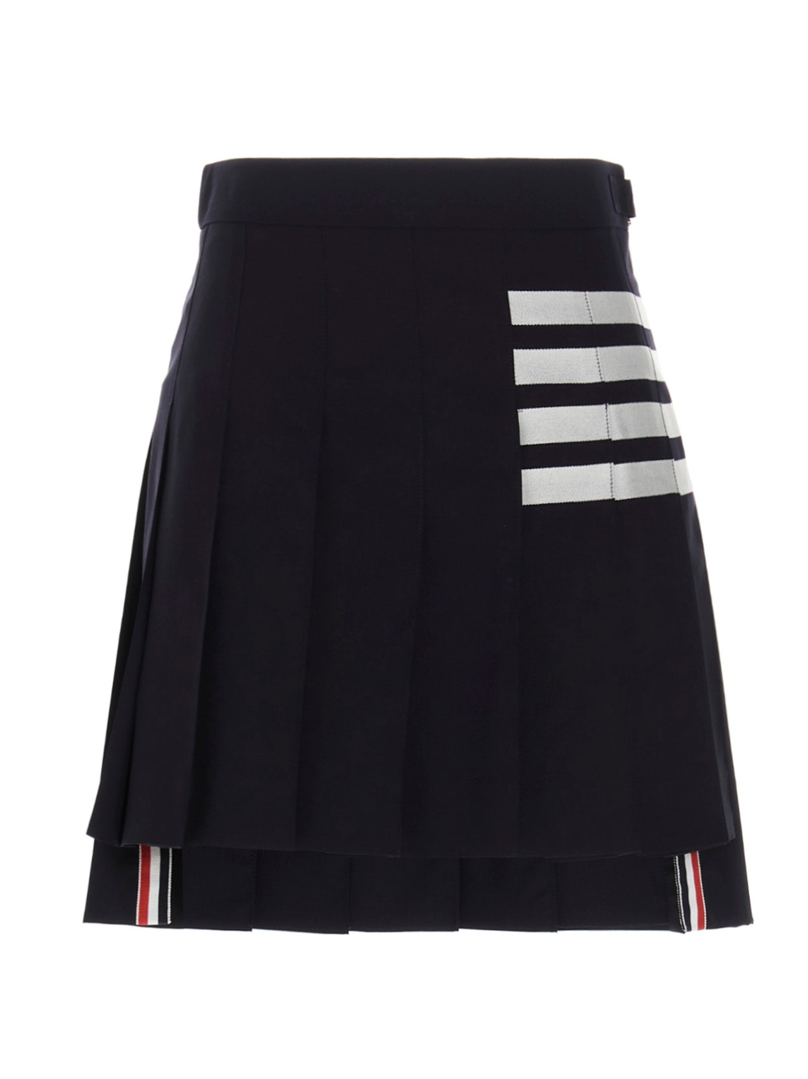 Thom Browne Blue Wool Long Women's Skirt