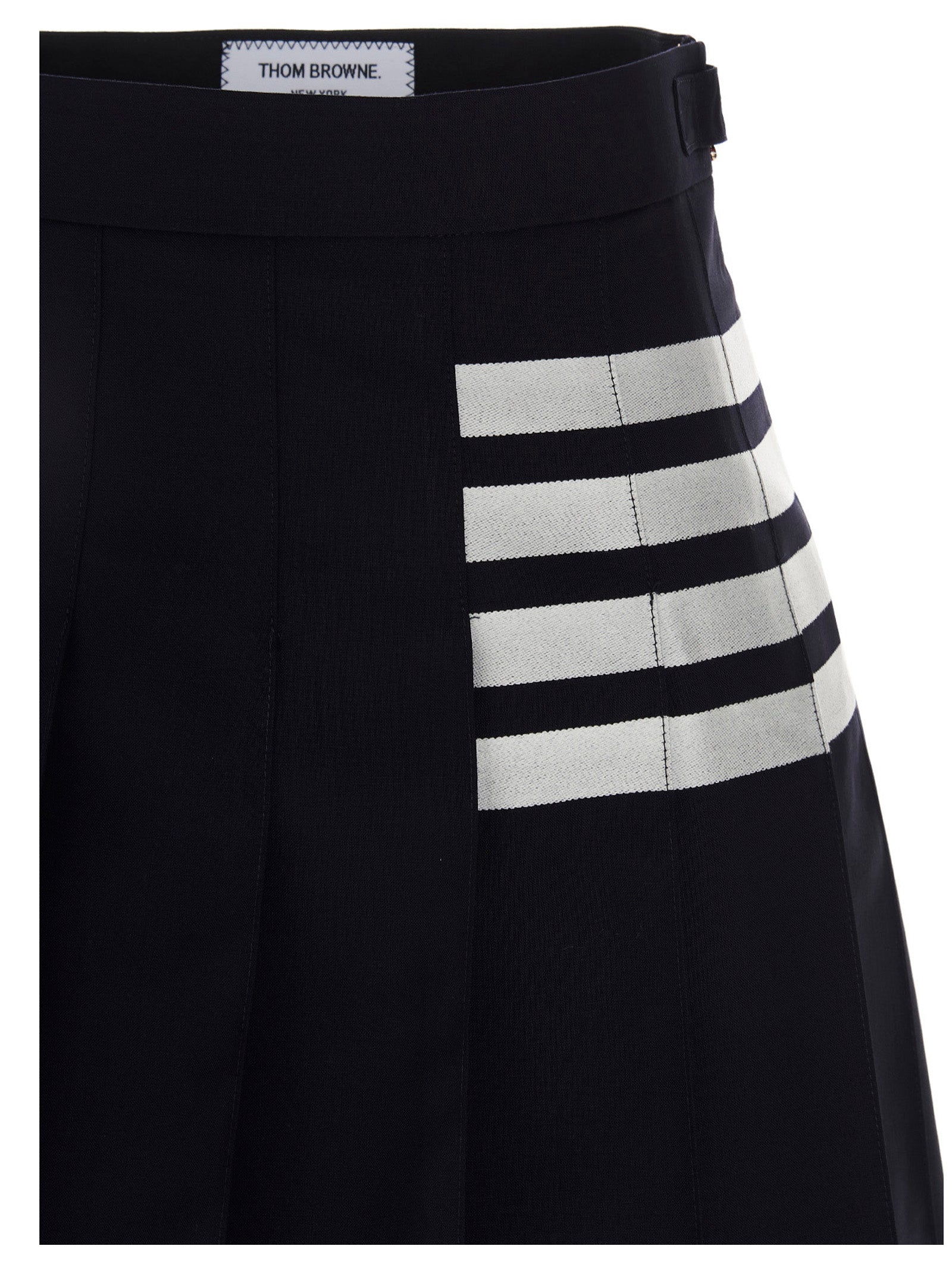 Thom Browne Blue Wool Long Women's Skirt
