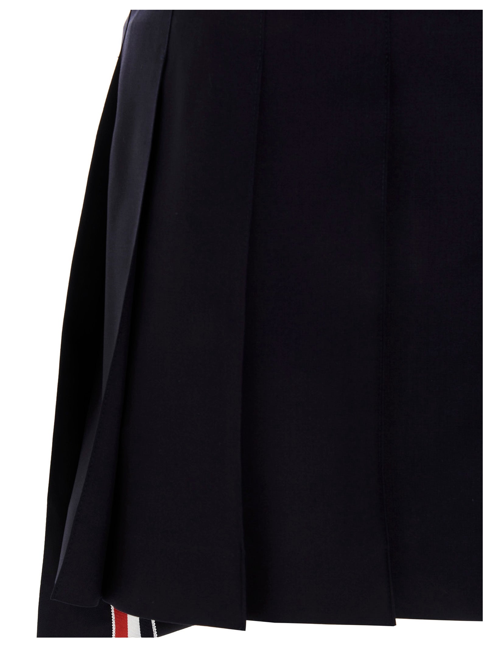 Thom Browne Blue Wool Long Women's Skirt