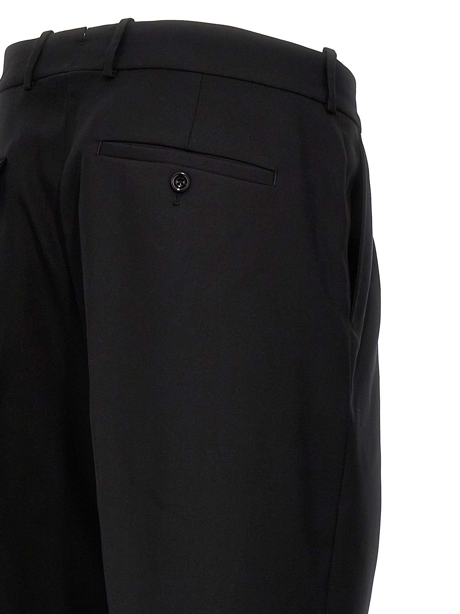Alexander McQueen Black Wool Dress Men's Pants