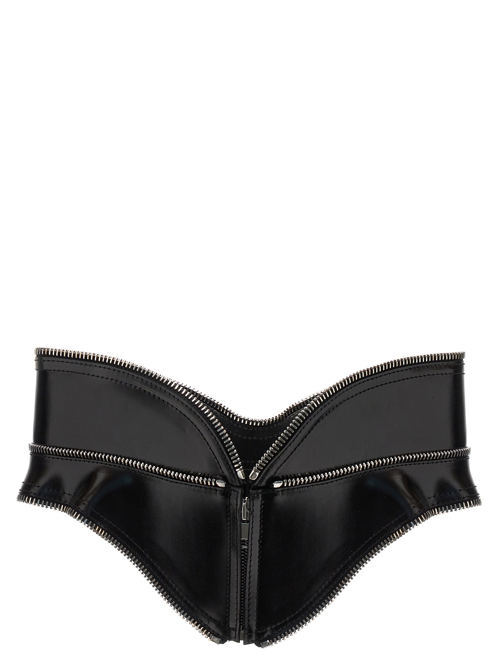 Alexander McQueen Black Leather Regular Women's Belt