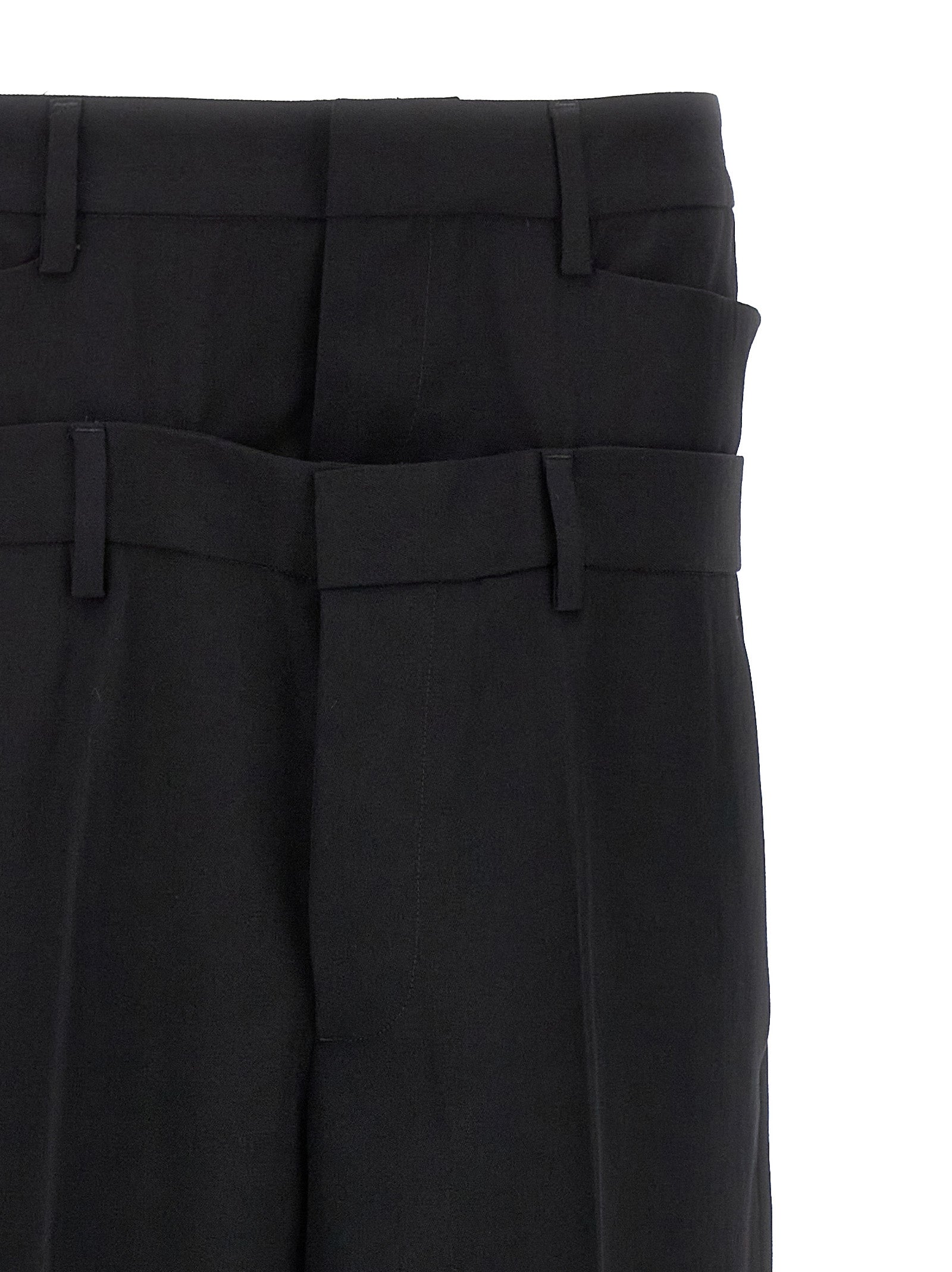 Dsquared² Black Virgin Wool Dress Women's Pants