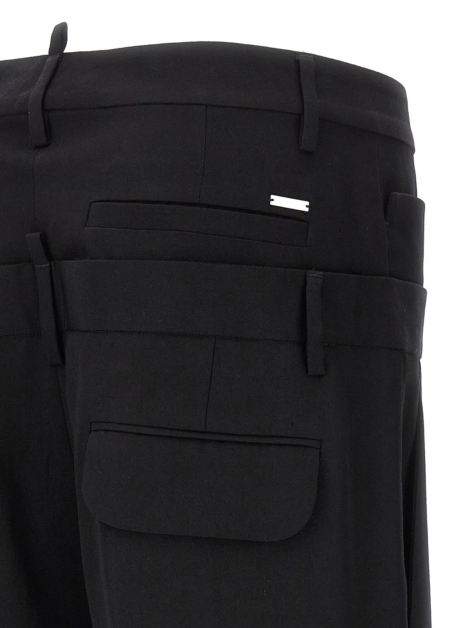 Dsquared² Black Virgin Wool Dress Women's Pants