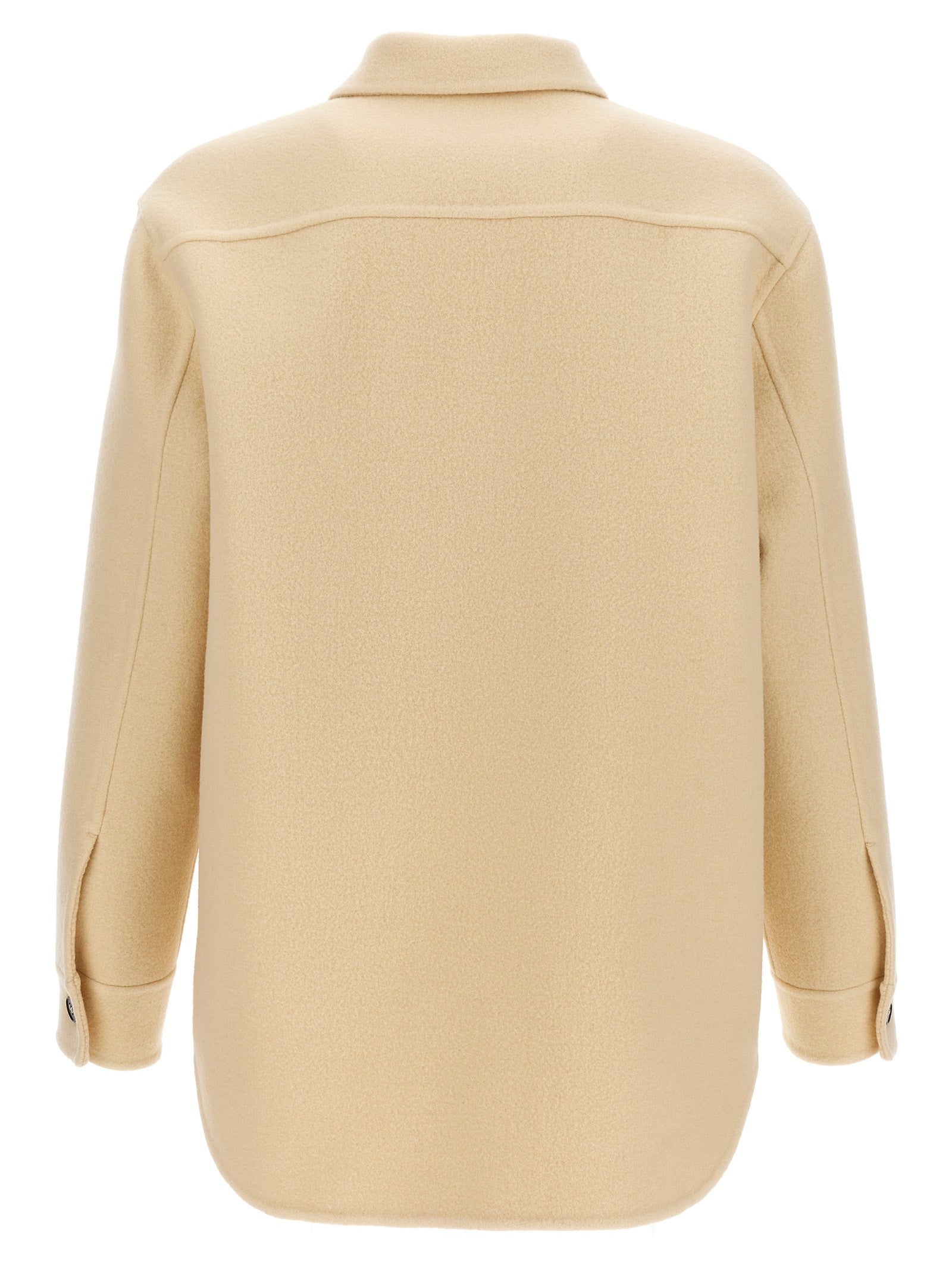 Jil Sander Beige Virgin Wool Men's Coat