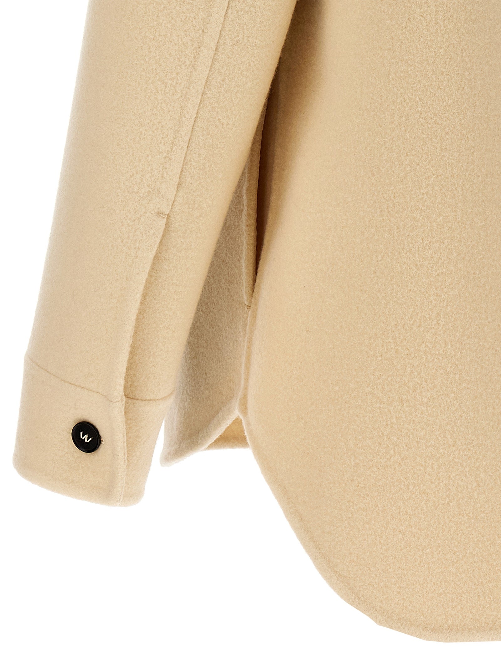 Jil Sander Beige Virgin Wool Men's Coat
