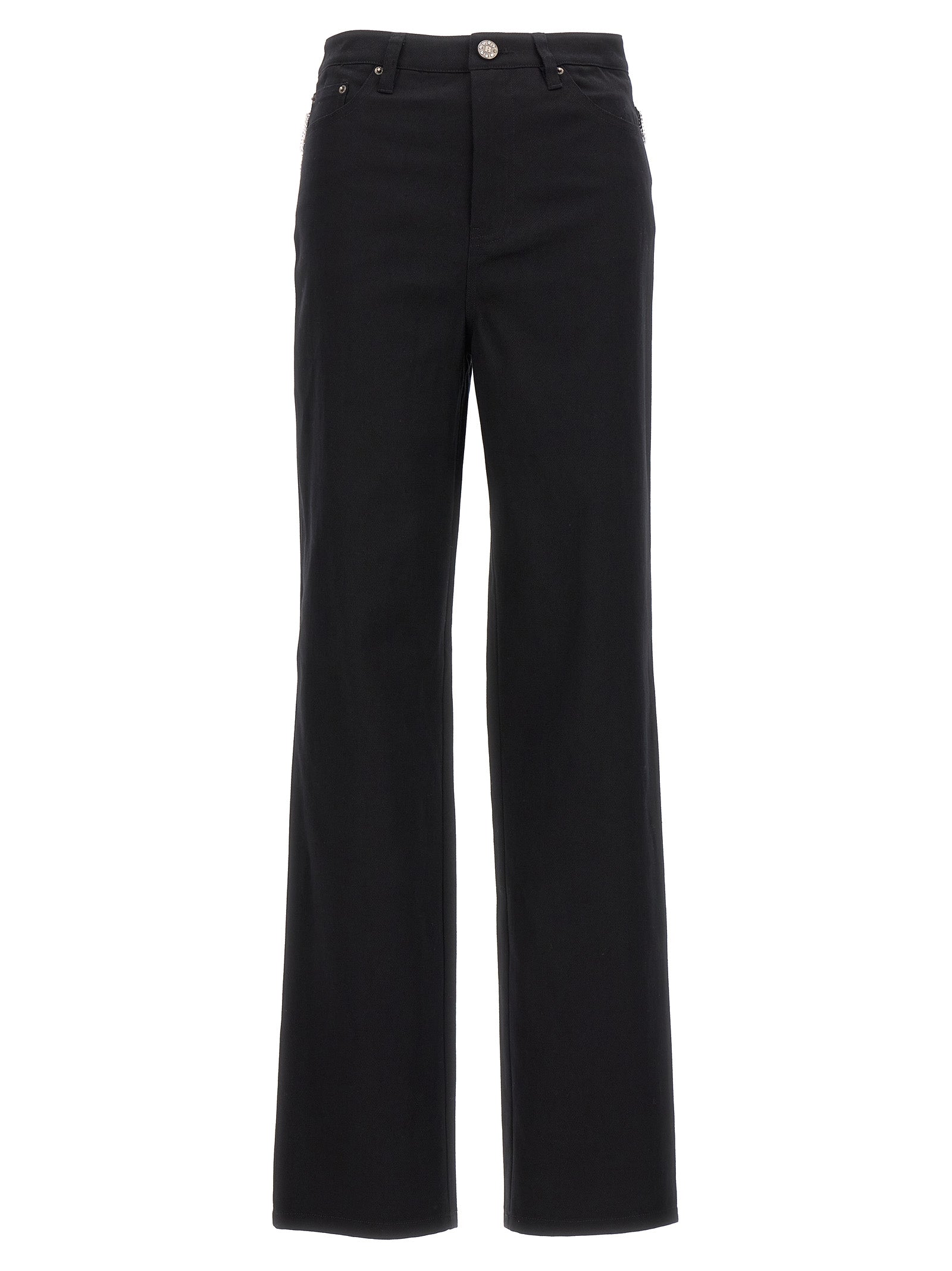 ROTATE BIRGER CHRISTENSEN Black Cotton High-Waisted Women's Jean