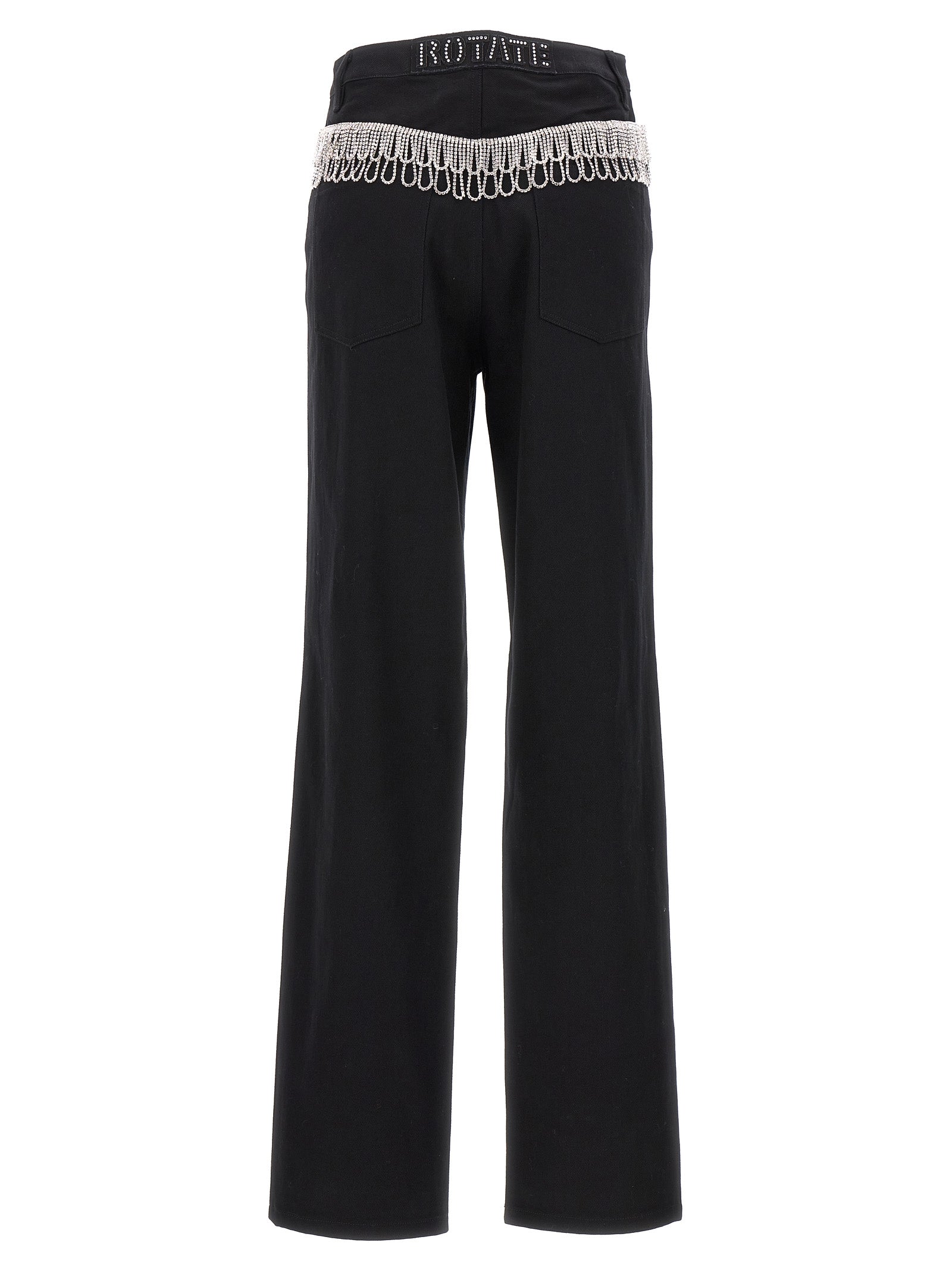 ROTATE BIRGER CHRISTENSEN Black Cotton High-Waisted Women's Jean
