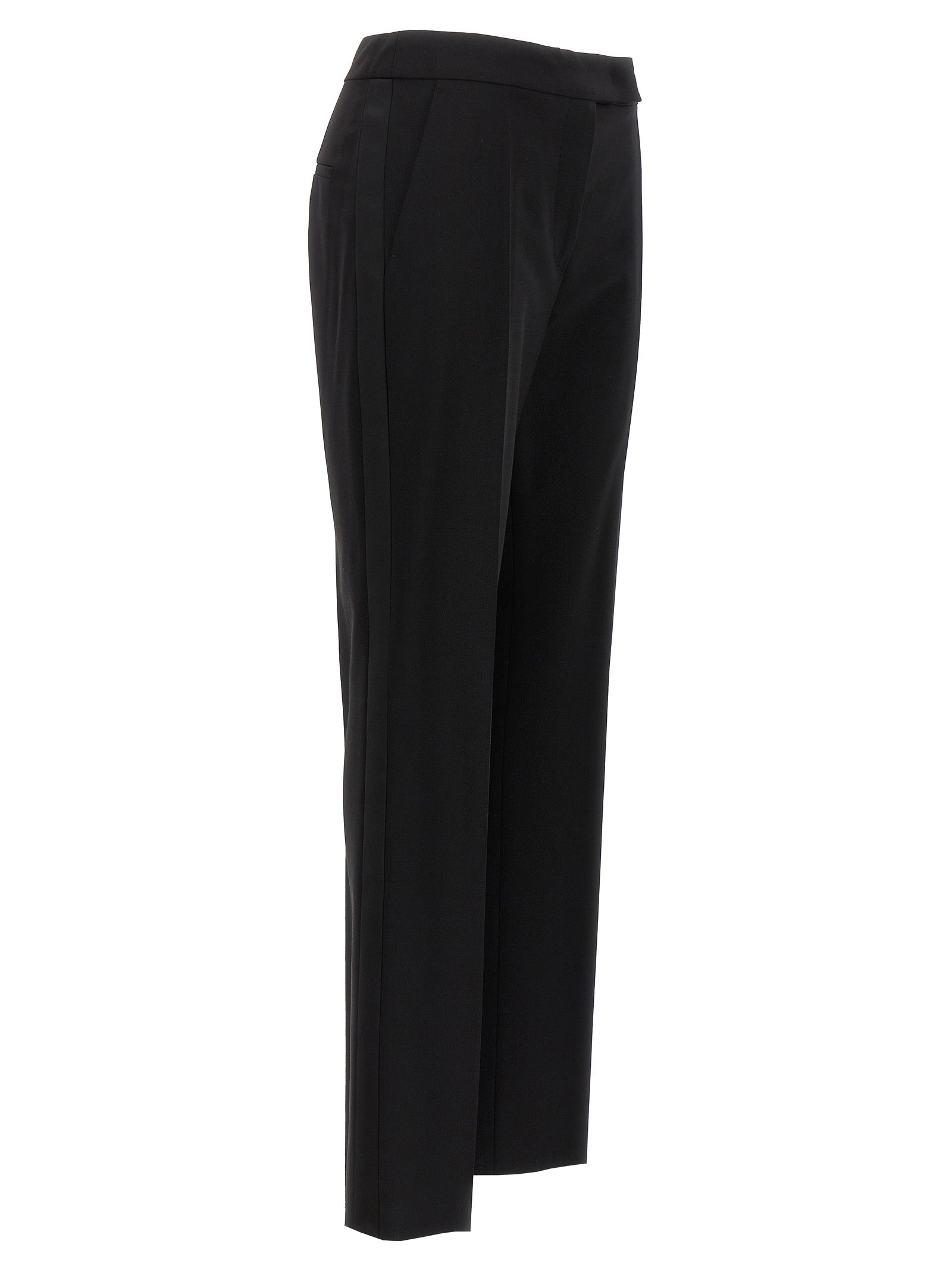 Max Mara Black Virgin Wool Dress Women's Pants