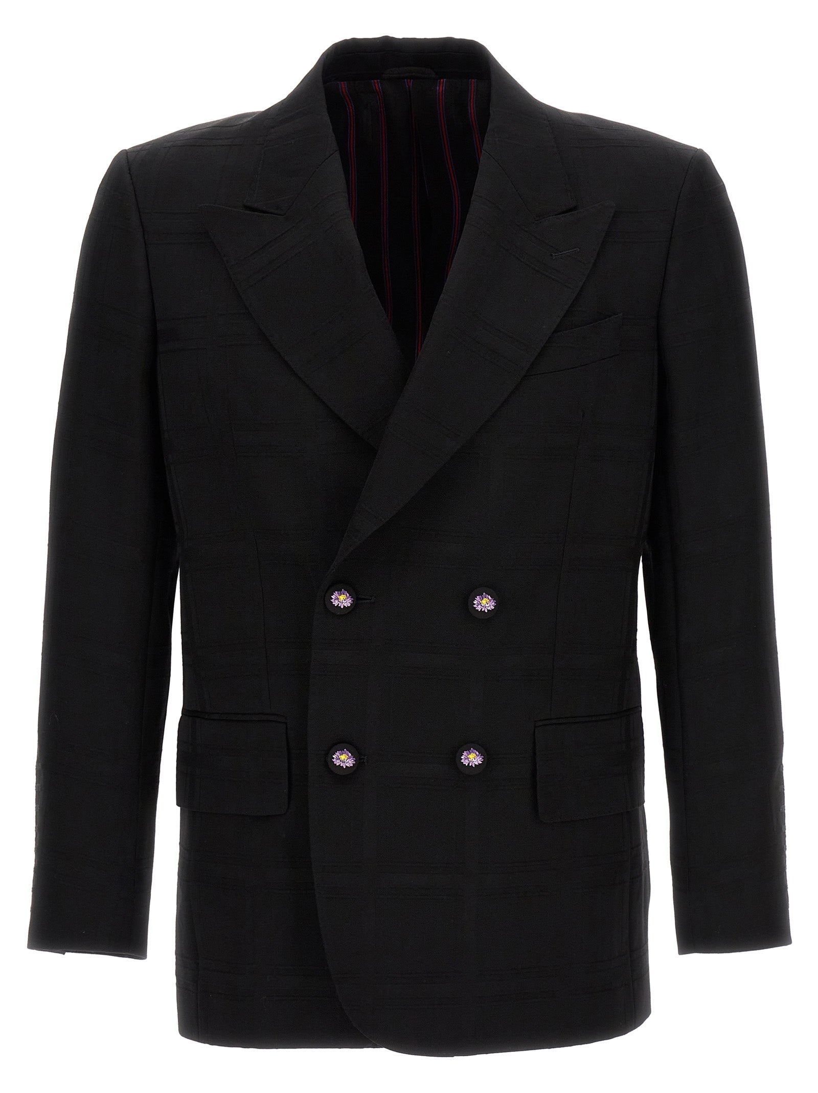 Etro Black Virgin Wool Men's Blazer