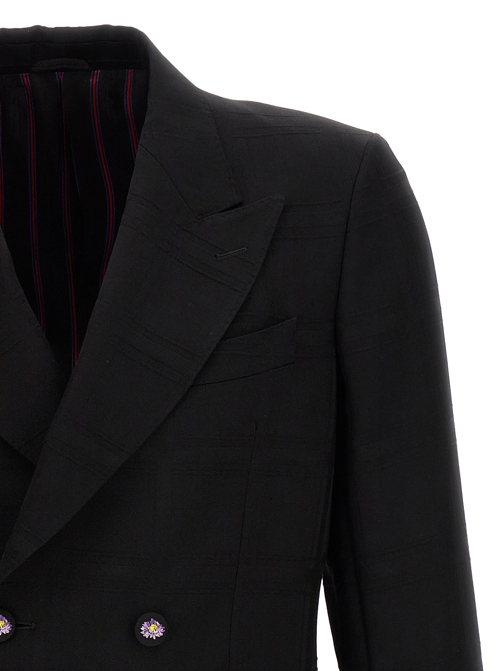 Etro Black Virgin Wool Men's Blazer