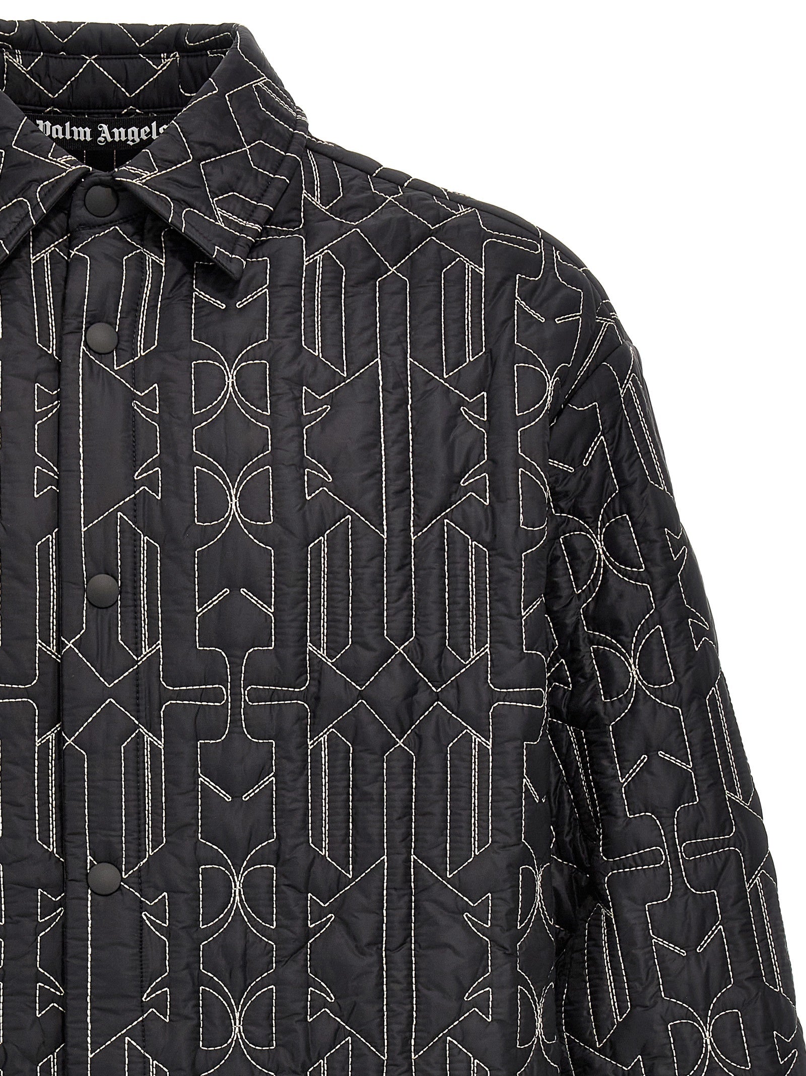 Palm Angels Gray Polyamide Shell Men's Jacket