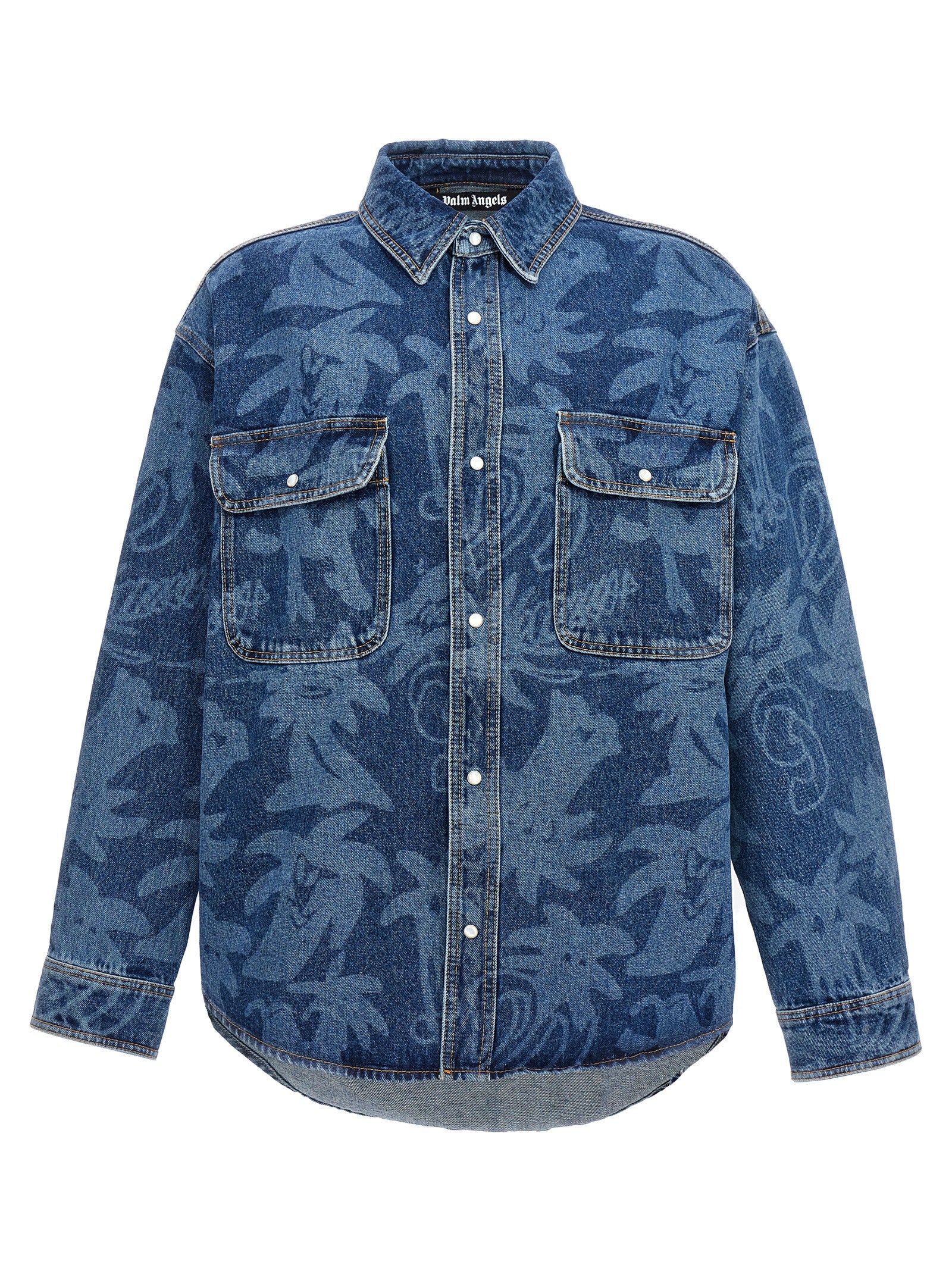 Palm Angels Blue Cotton Denim Men's Jacket
