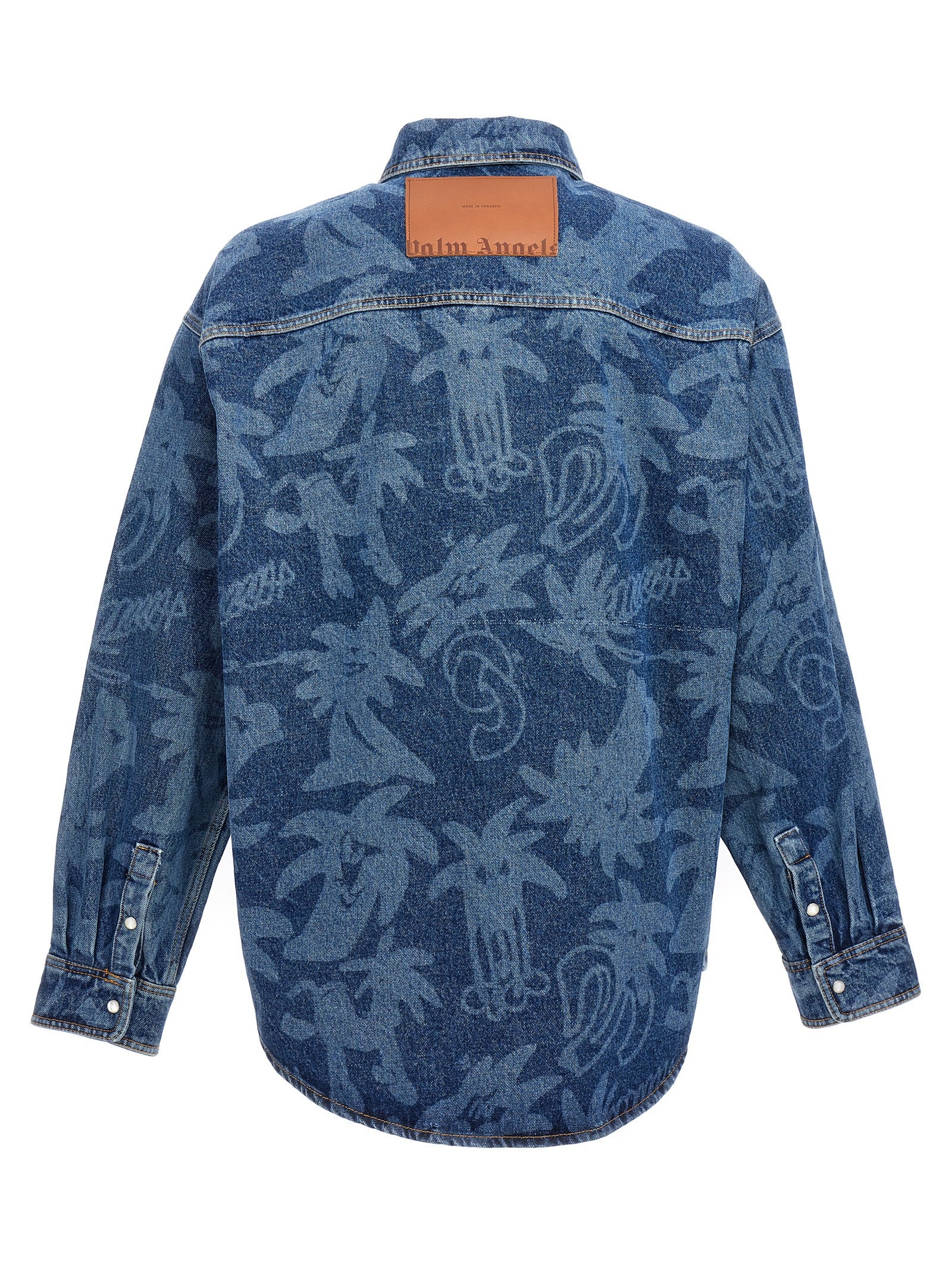 Palm Angels Blue Cotton Denim Men's Jacket