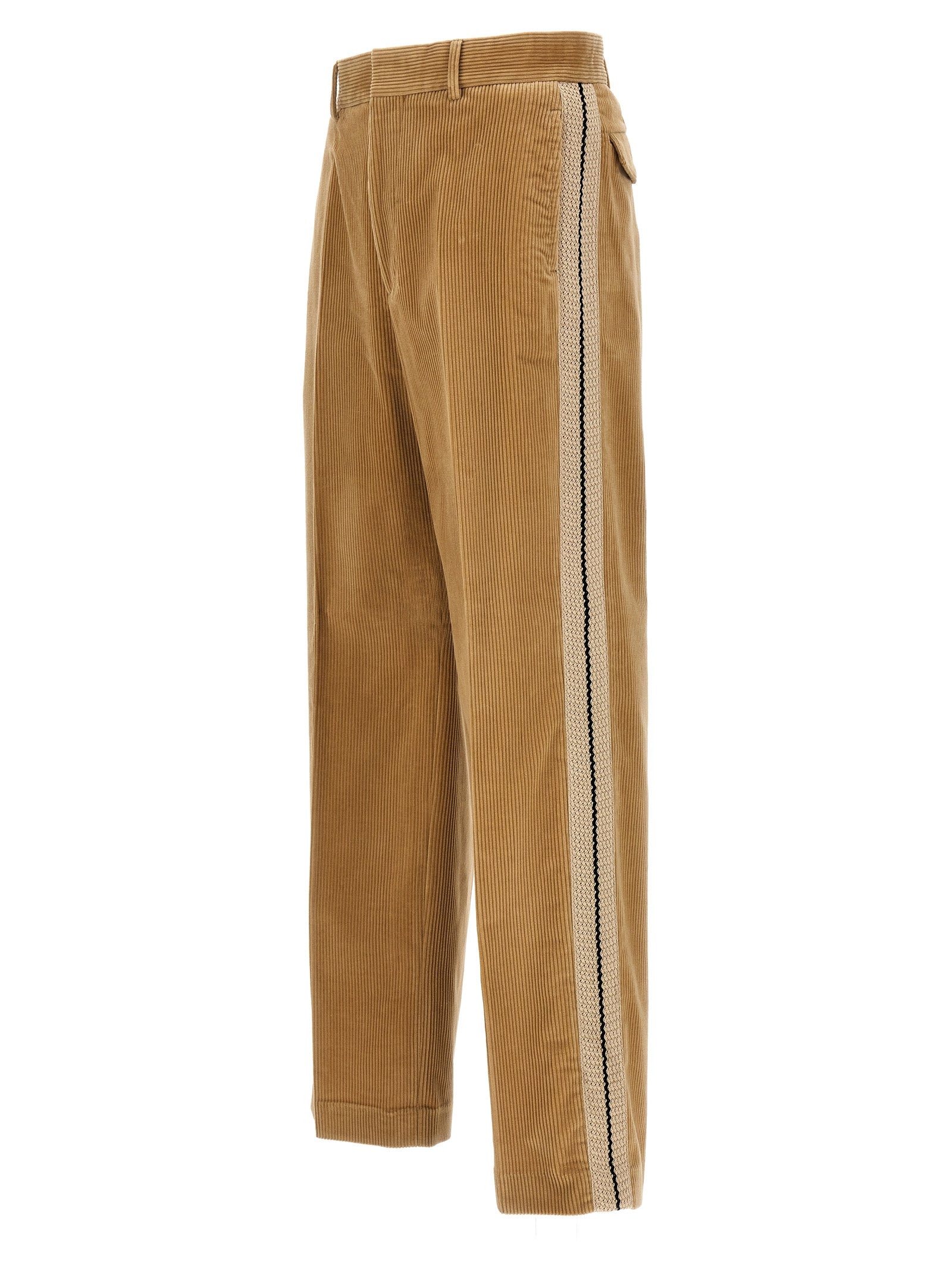 Palm Angels Beige Cotton Casual Men's Pants