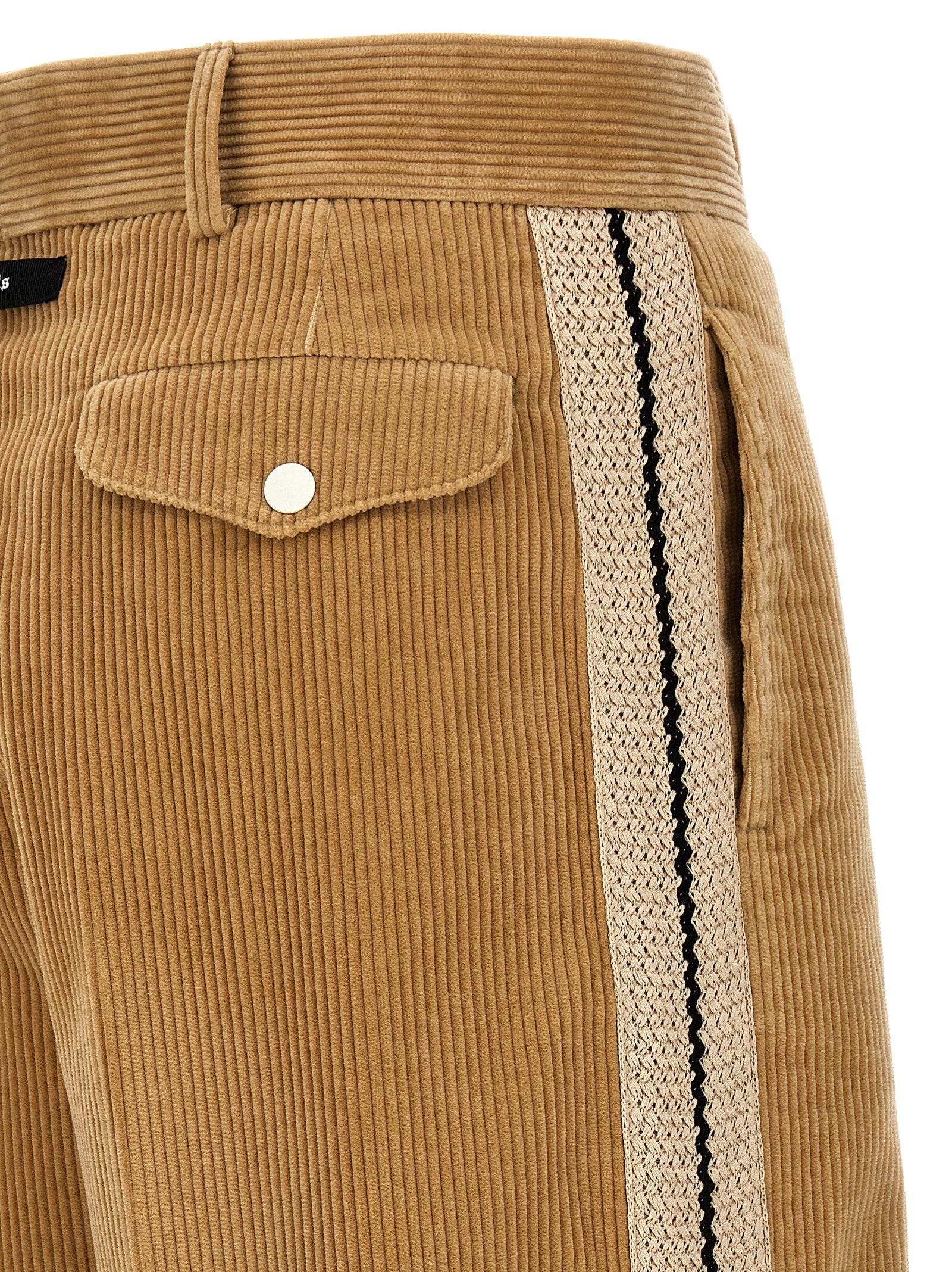 Palm Angels Beige Cotton Casual Men's Pants