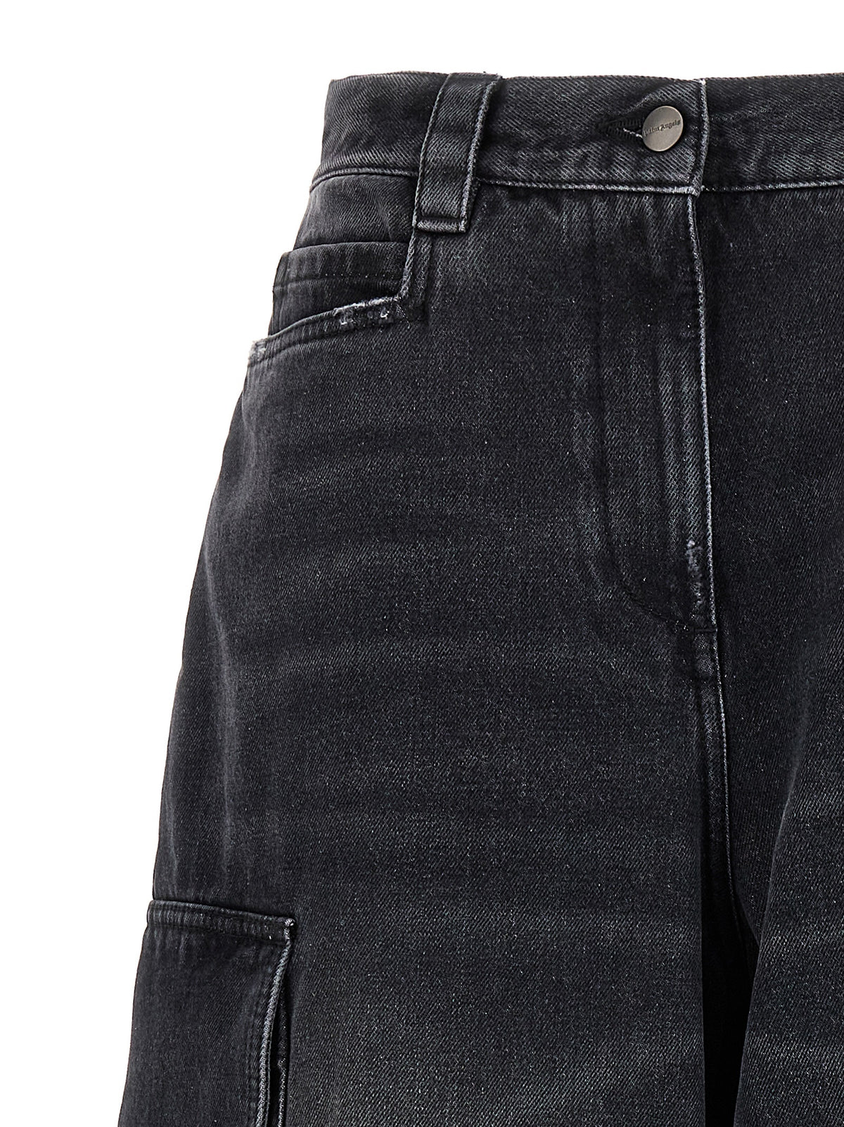 Palm Angels Gray Cotton Cargo Women's Shorts