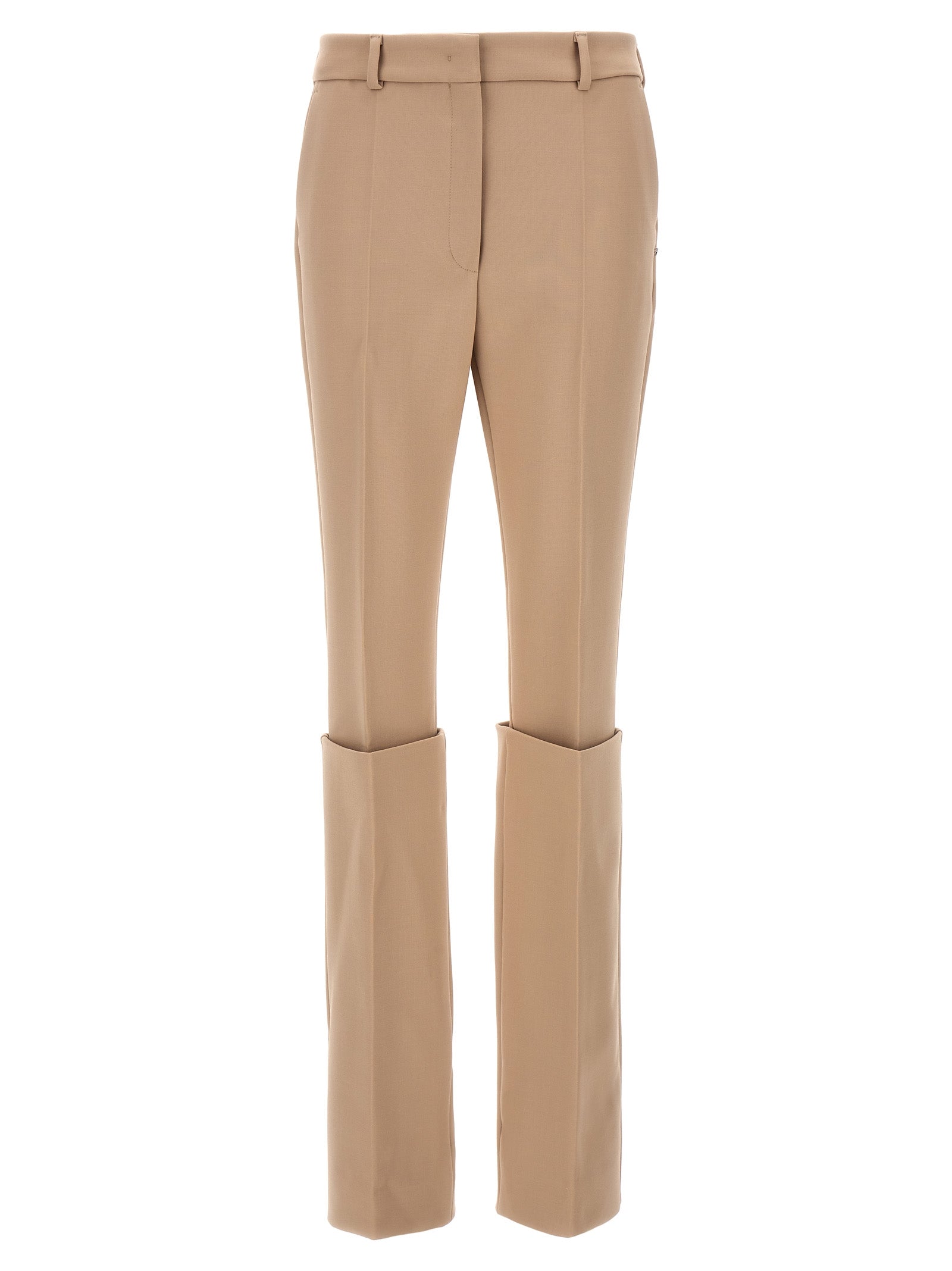 Sportmax Beige Polyester Dress Women's Pants