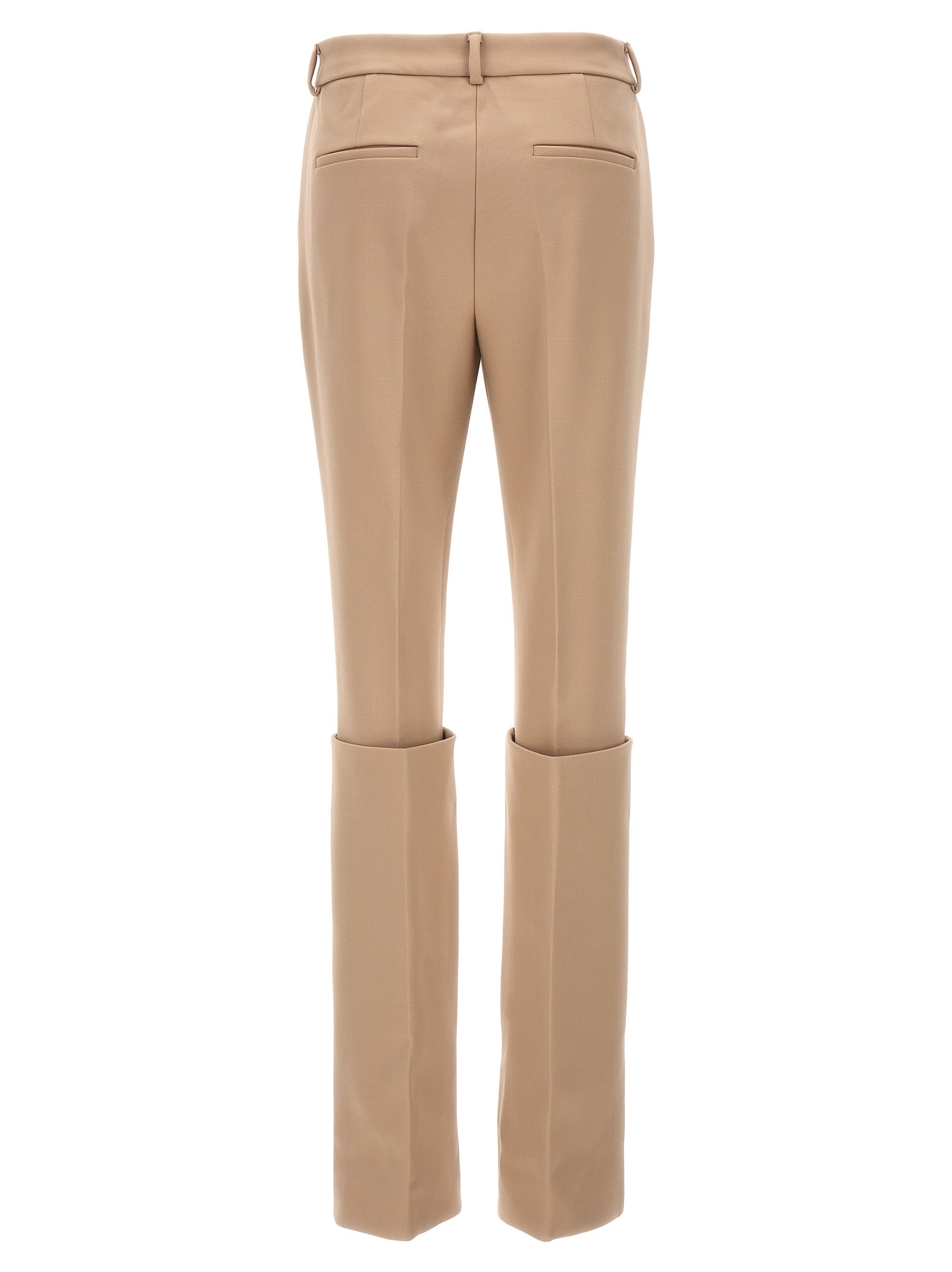 Sportmax Beige Polyester Dress Women's Pants