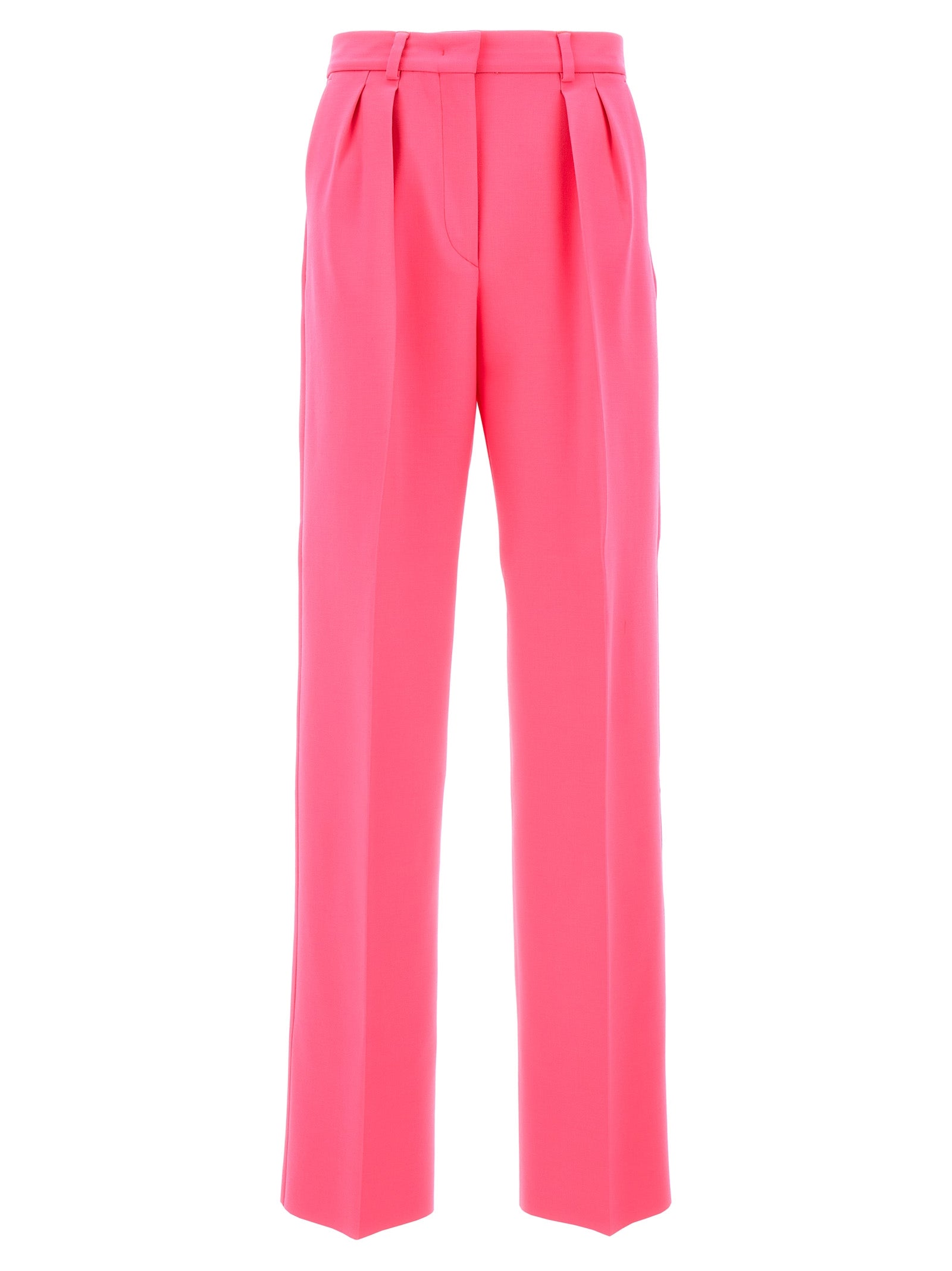Sportmax Fuchsia Virgin Wool Casual Women's Pants