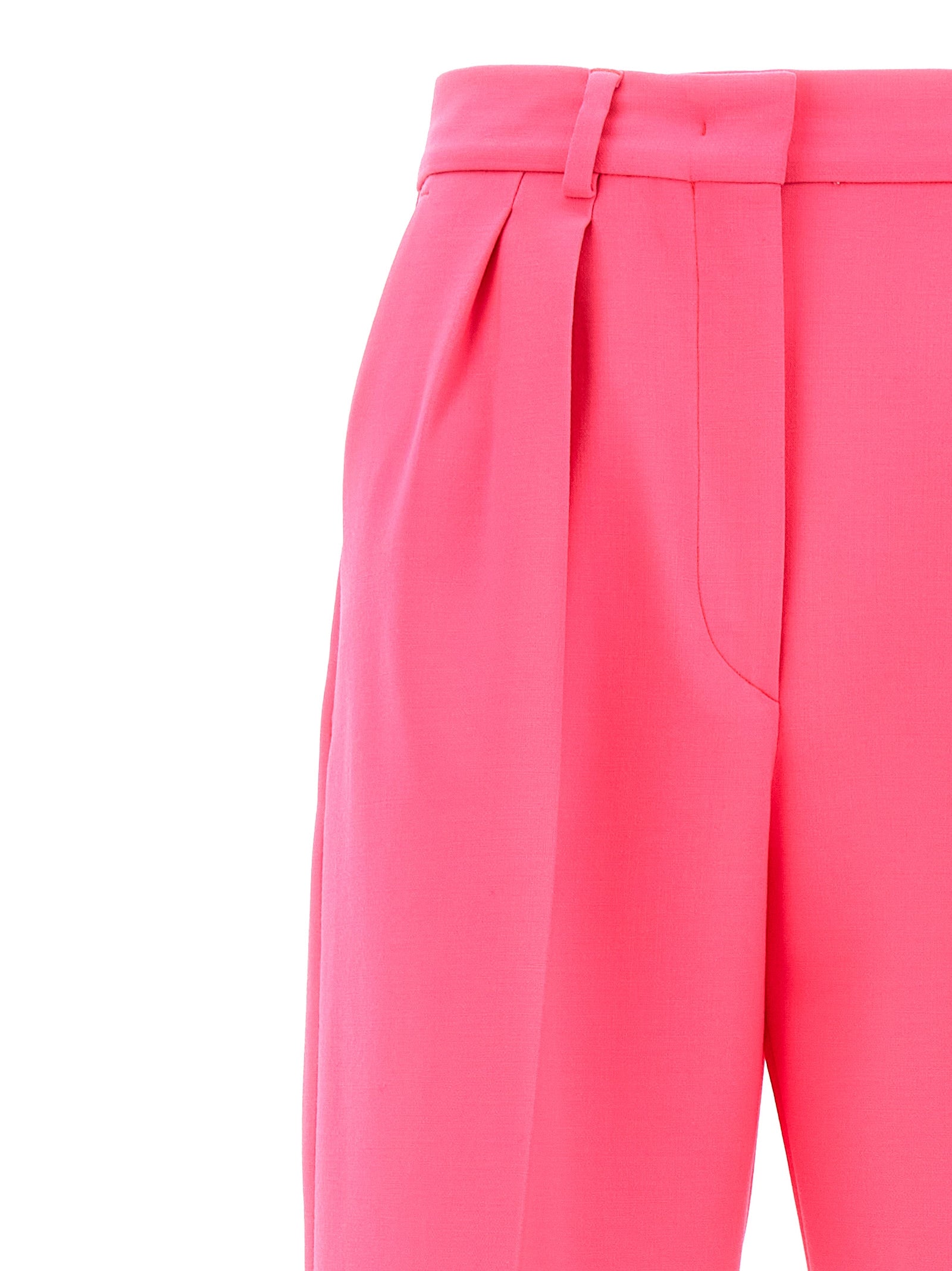 Sportmax Fuchsia Virgin Wool Casual Women's Pants