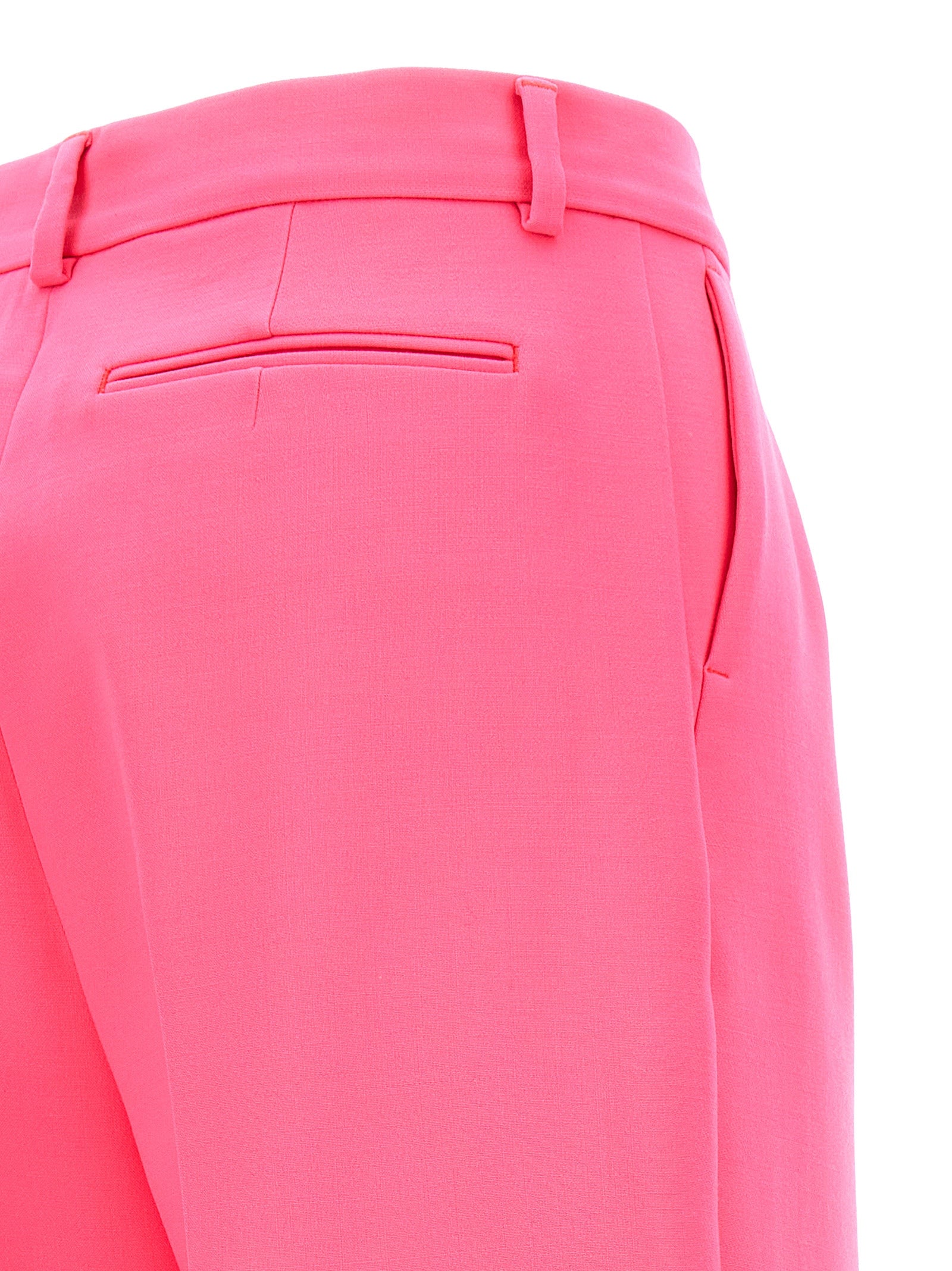 Sportmax Fuchsia Virgin Wool Casual Women's Pants