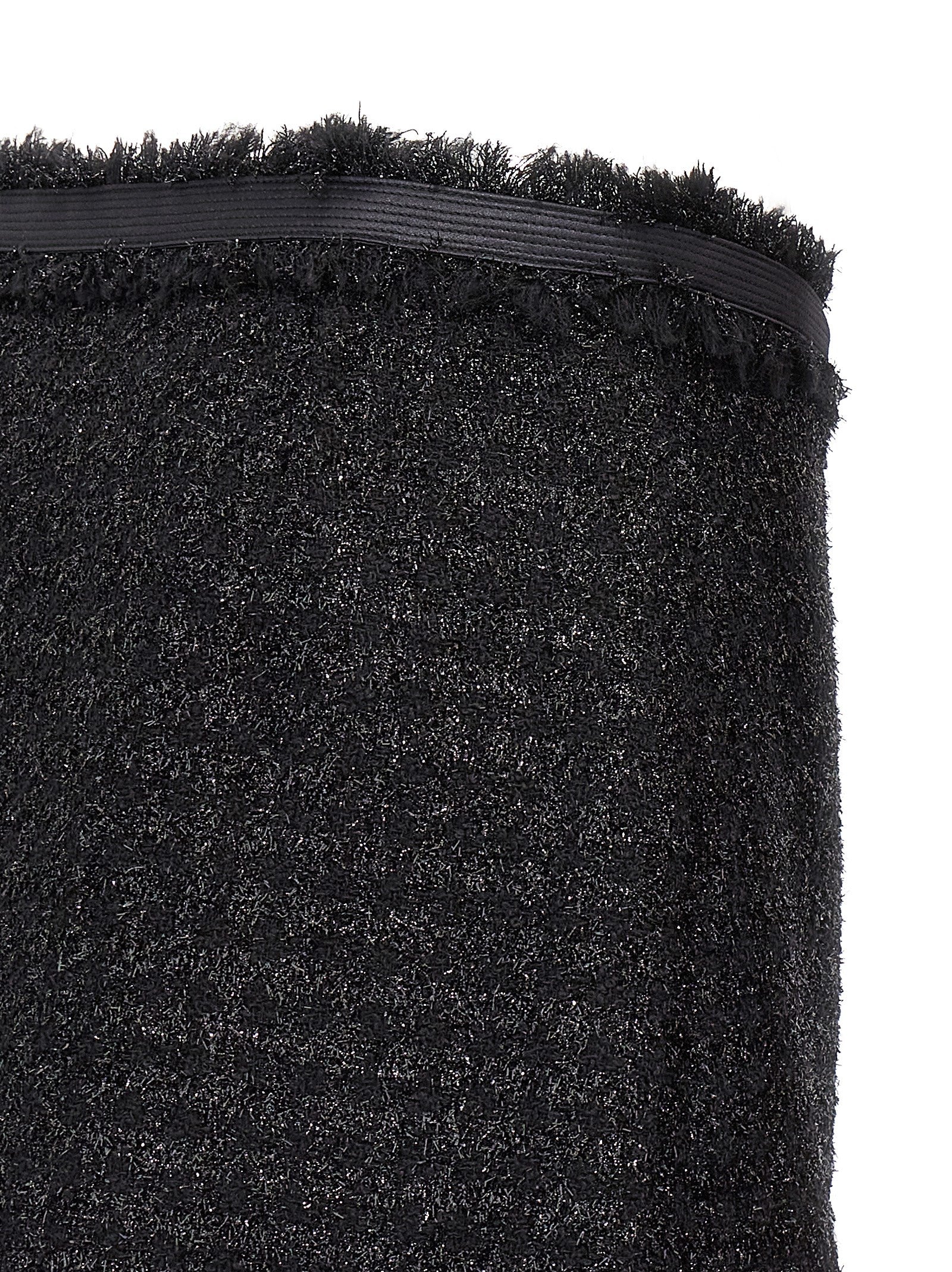 Versace Black Virgin Wool Long Women's Skirt