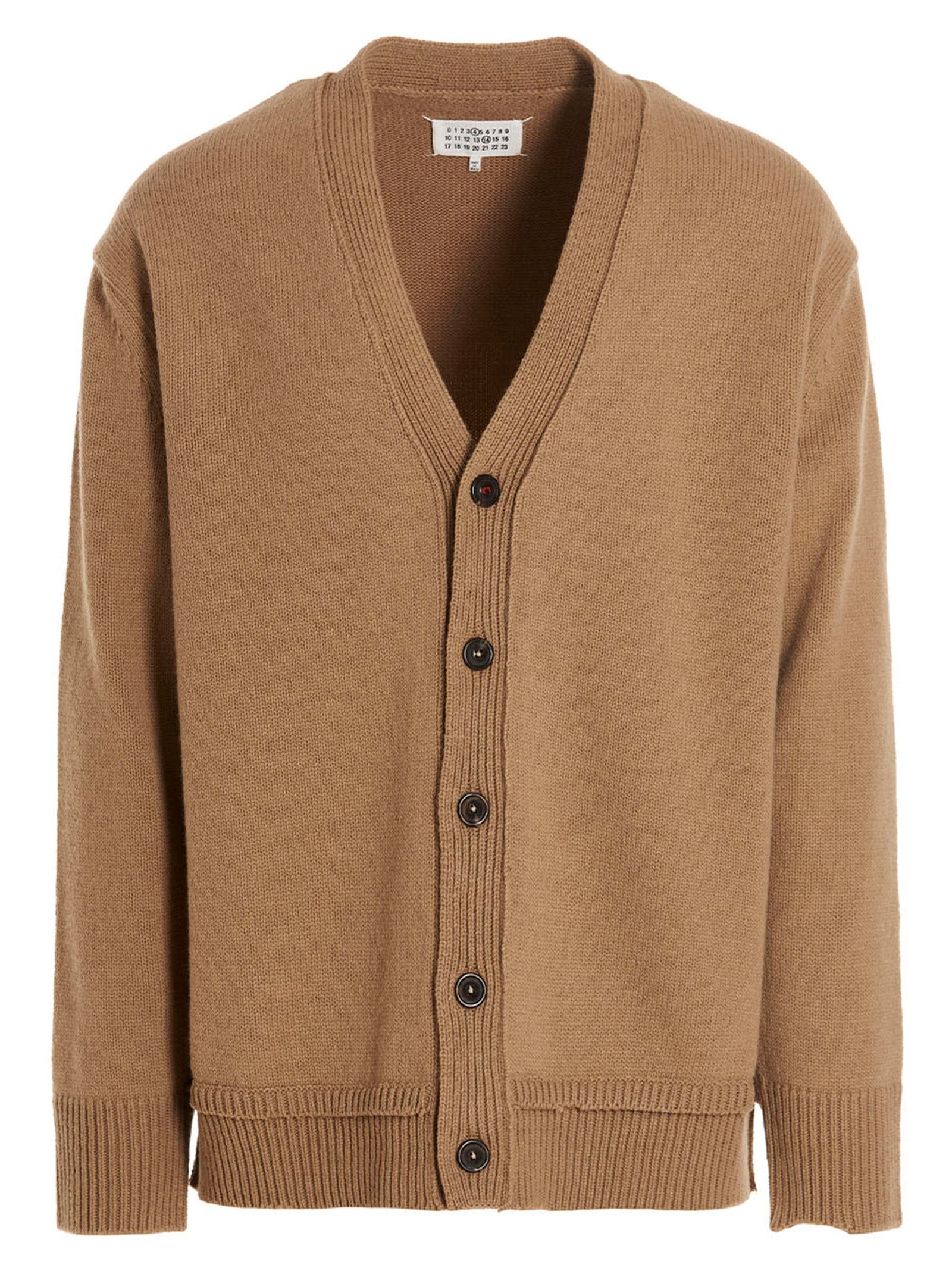 Maison Margiela Beige Wool Men's Cardigan