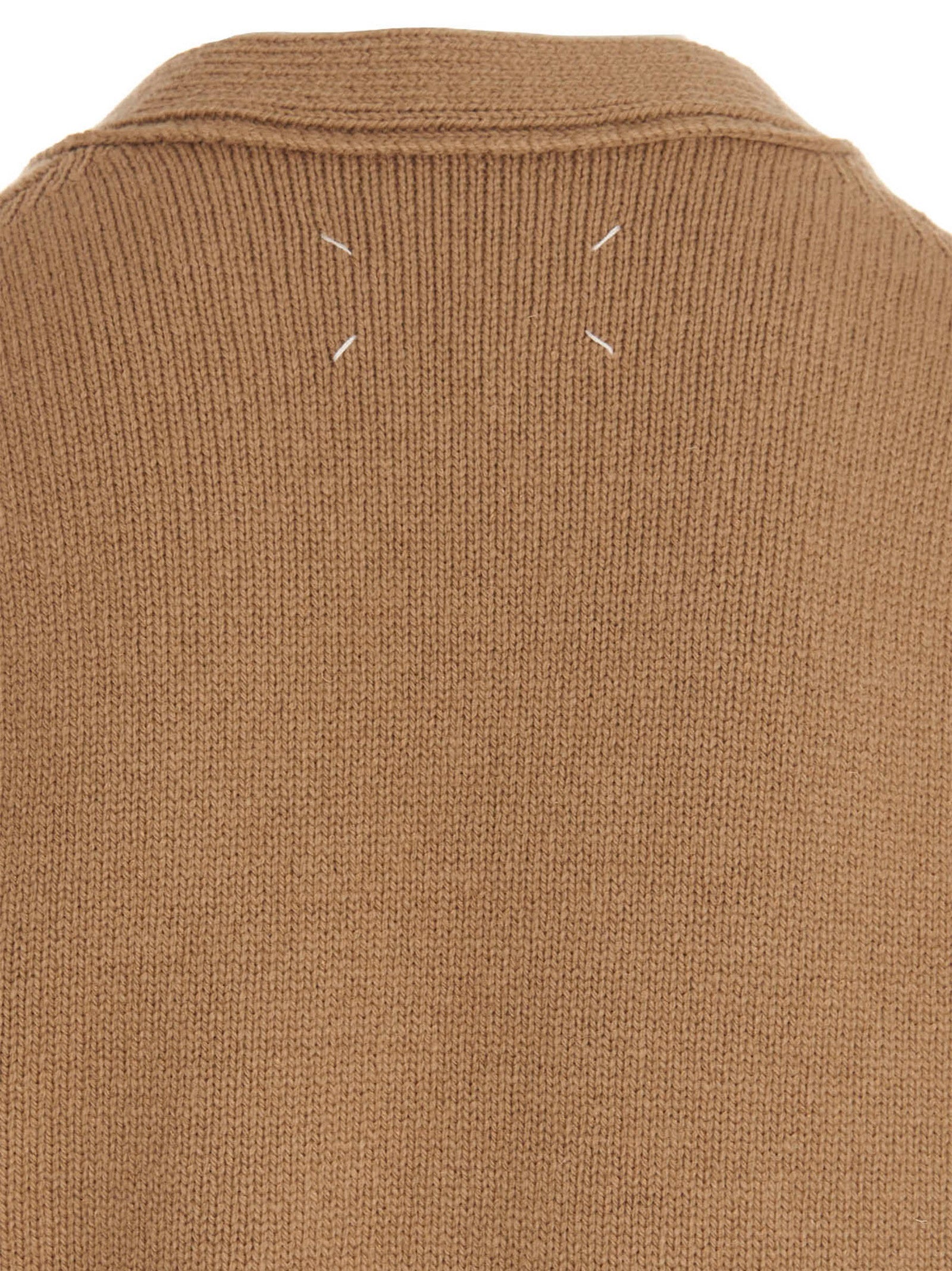 Maison Margiela Beige Wool Men's Cardigan