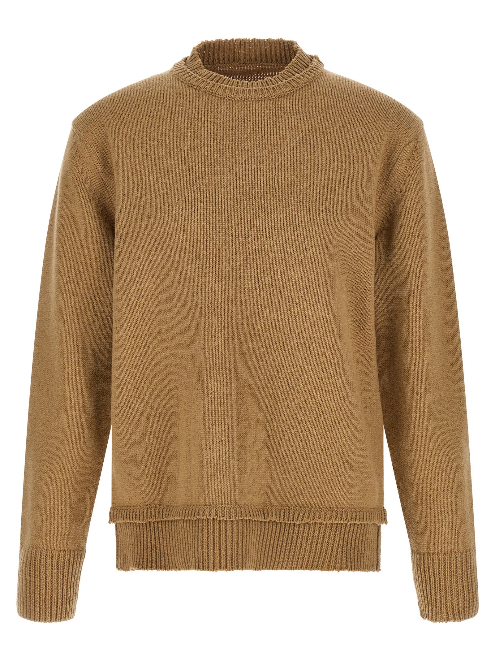 Maison Margiela Beige Wool Men's Cardigan