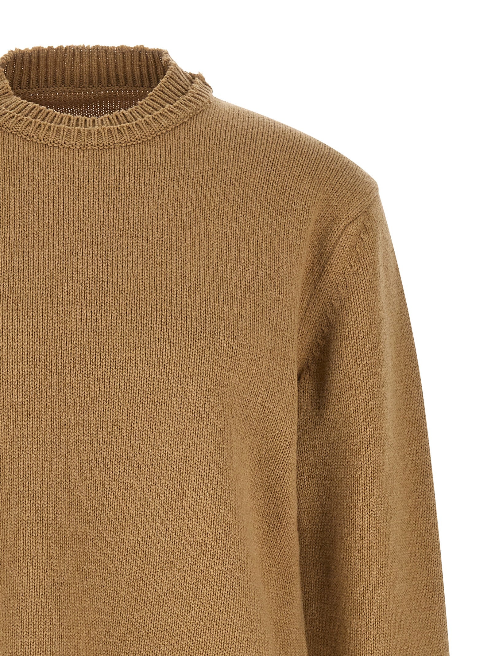 Maison Margiela Beige Wool Men's Cardigan