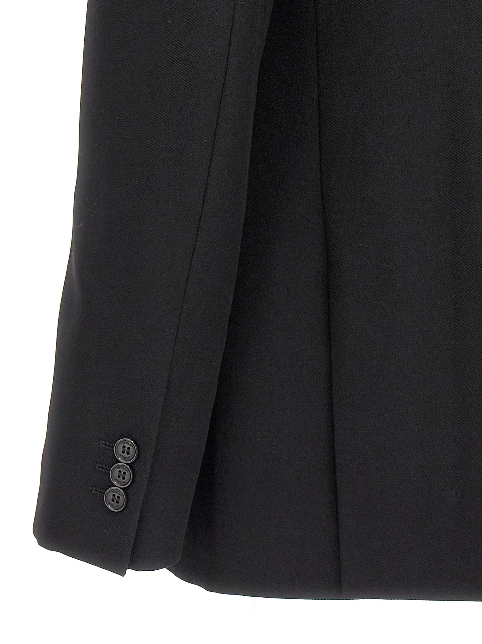 Off-White Black Virgin Wool Men's Blazer