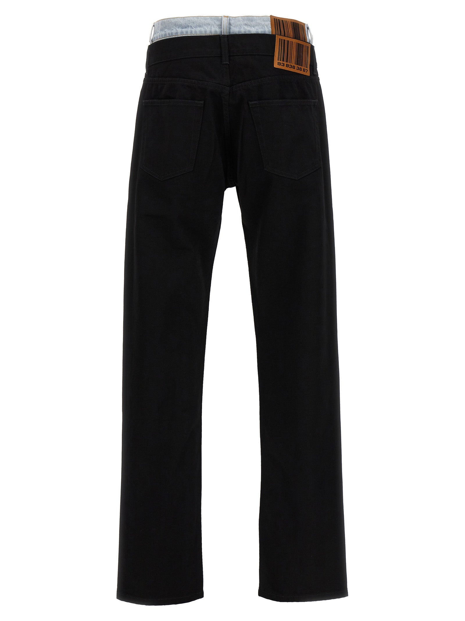 VTMNTS Black Cotton Straight-Leg Men's Jeans