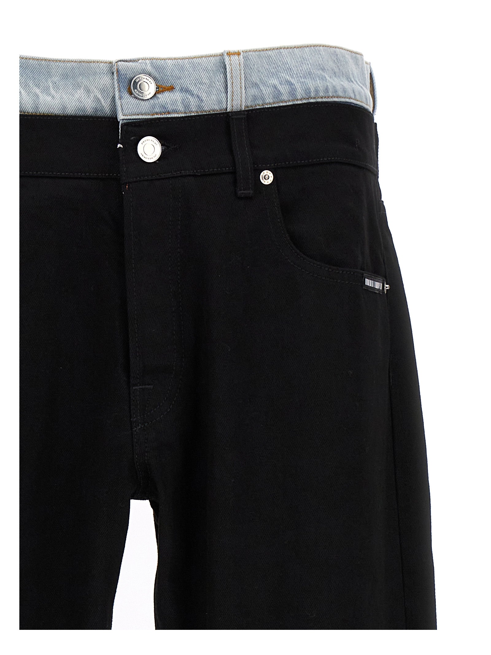 VTMNTS Black Cotton Straight-Leg Men's Jeans