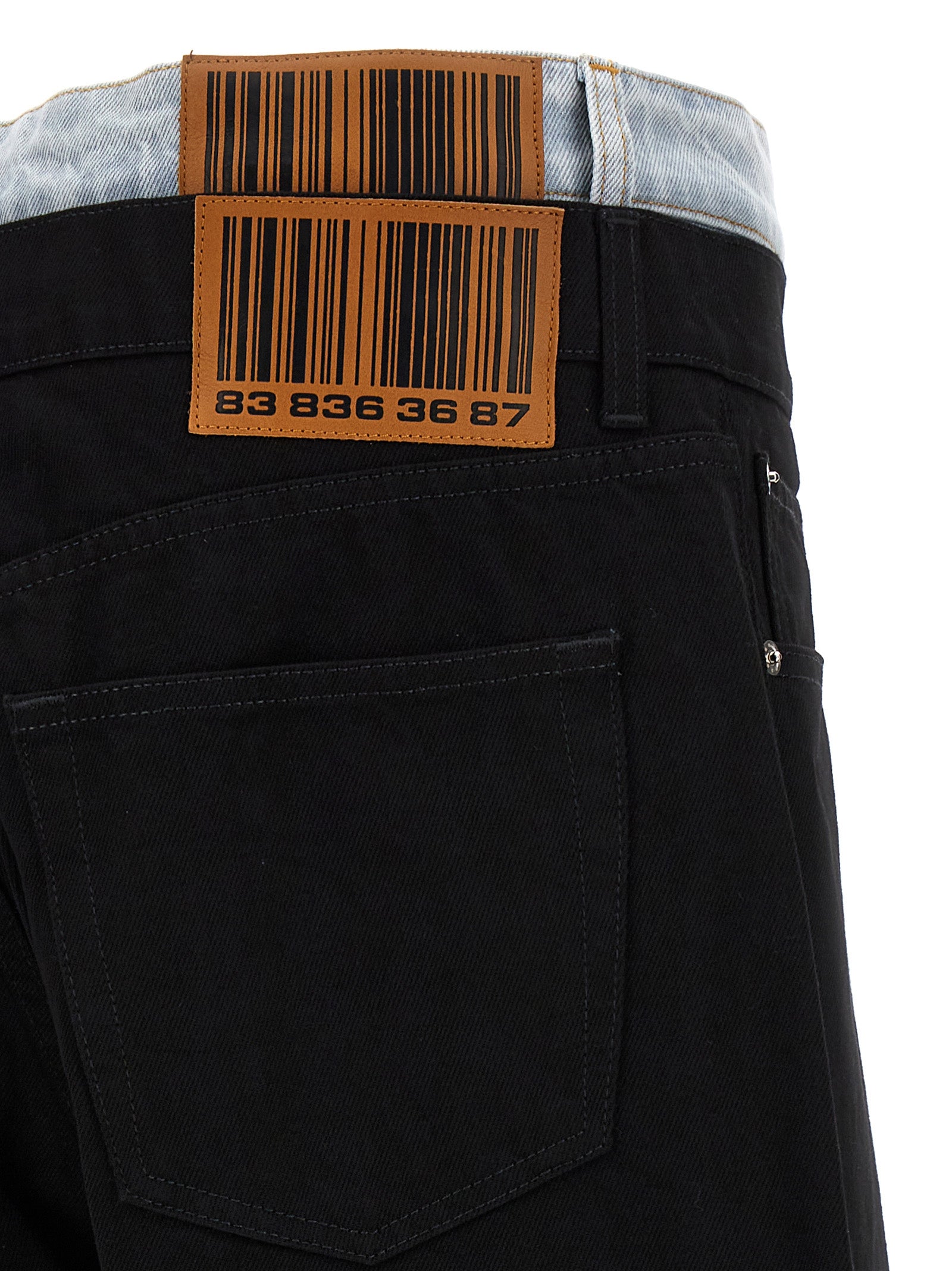 VTMNTS Black Cotton Straight-Leg Men's Jeans