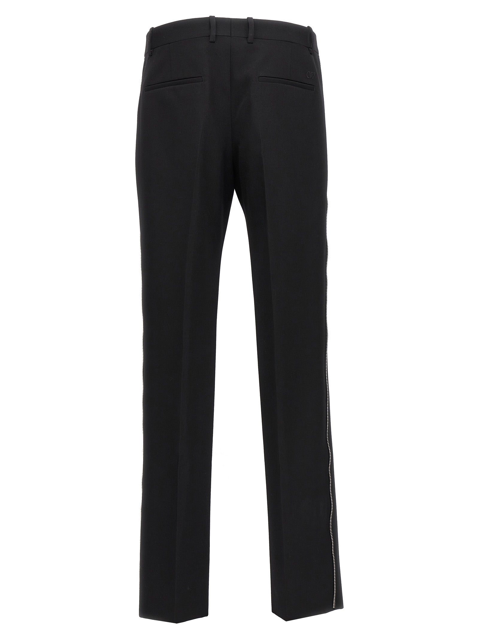 Off-White Black Virgin Wool Dress Men's Pants