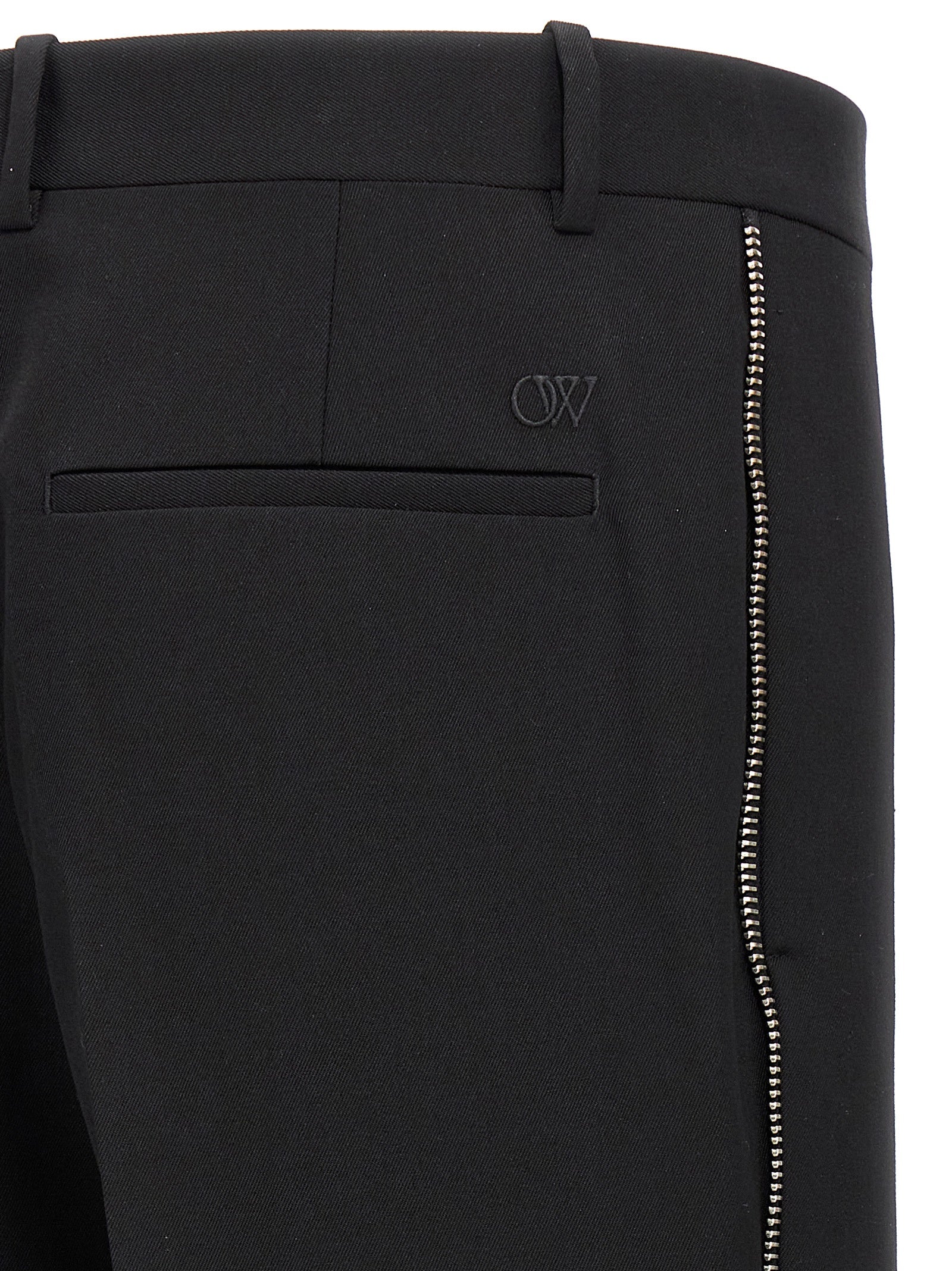 Off-White Black Virgin Wool Dress Men's Pants