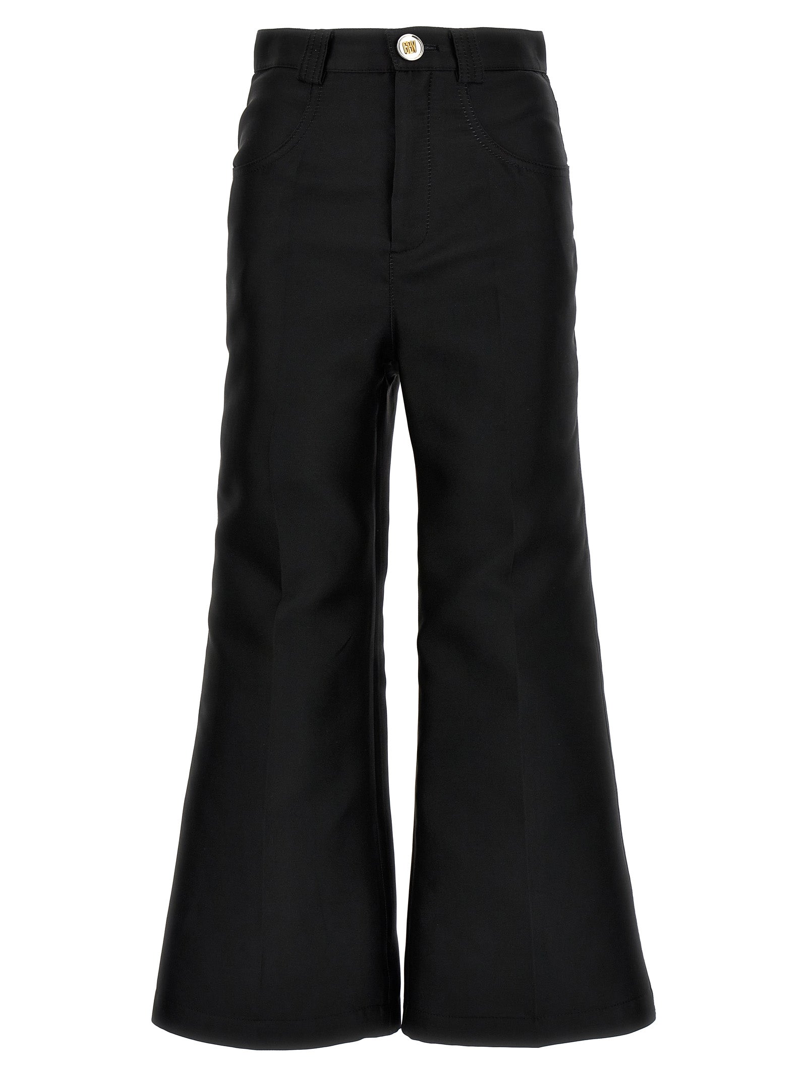 Giambattista Valli Black Polyester Flared Women's Pants