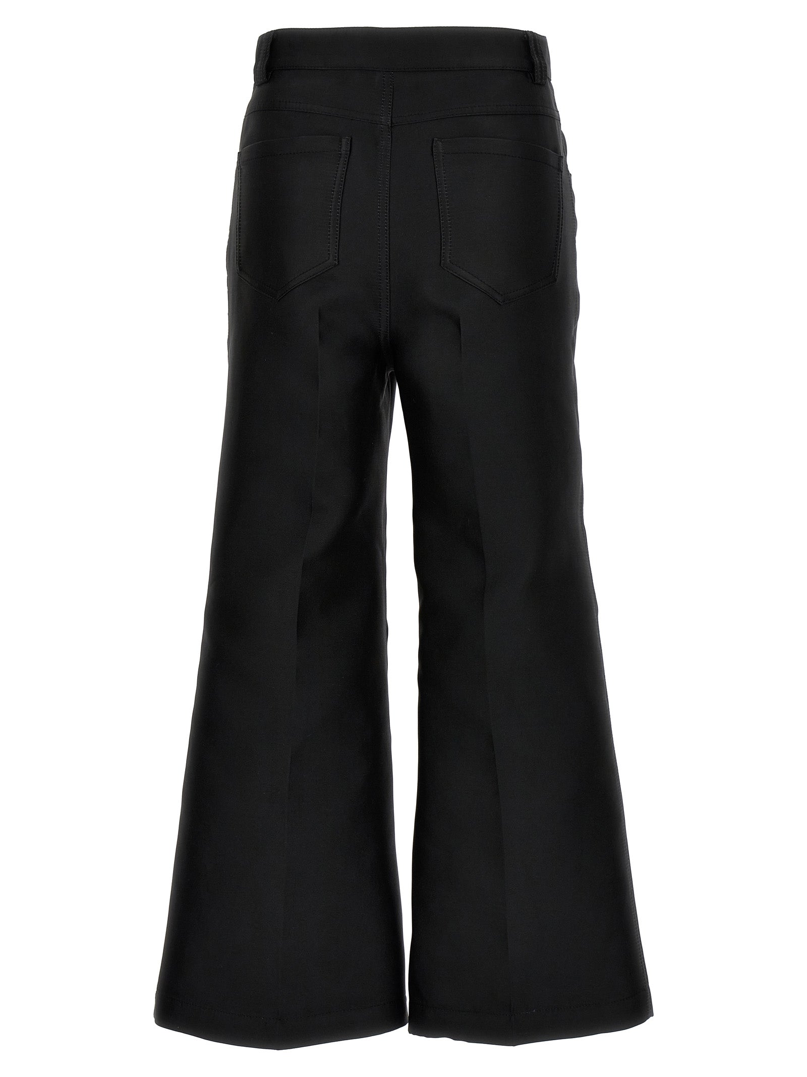 Giambattista Valli Black Polyester Flared Women's Pants