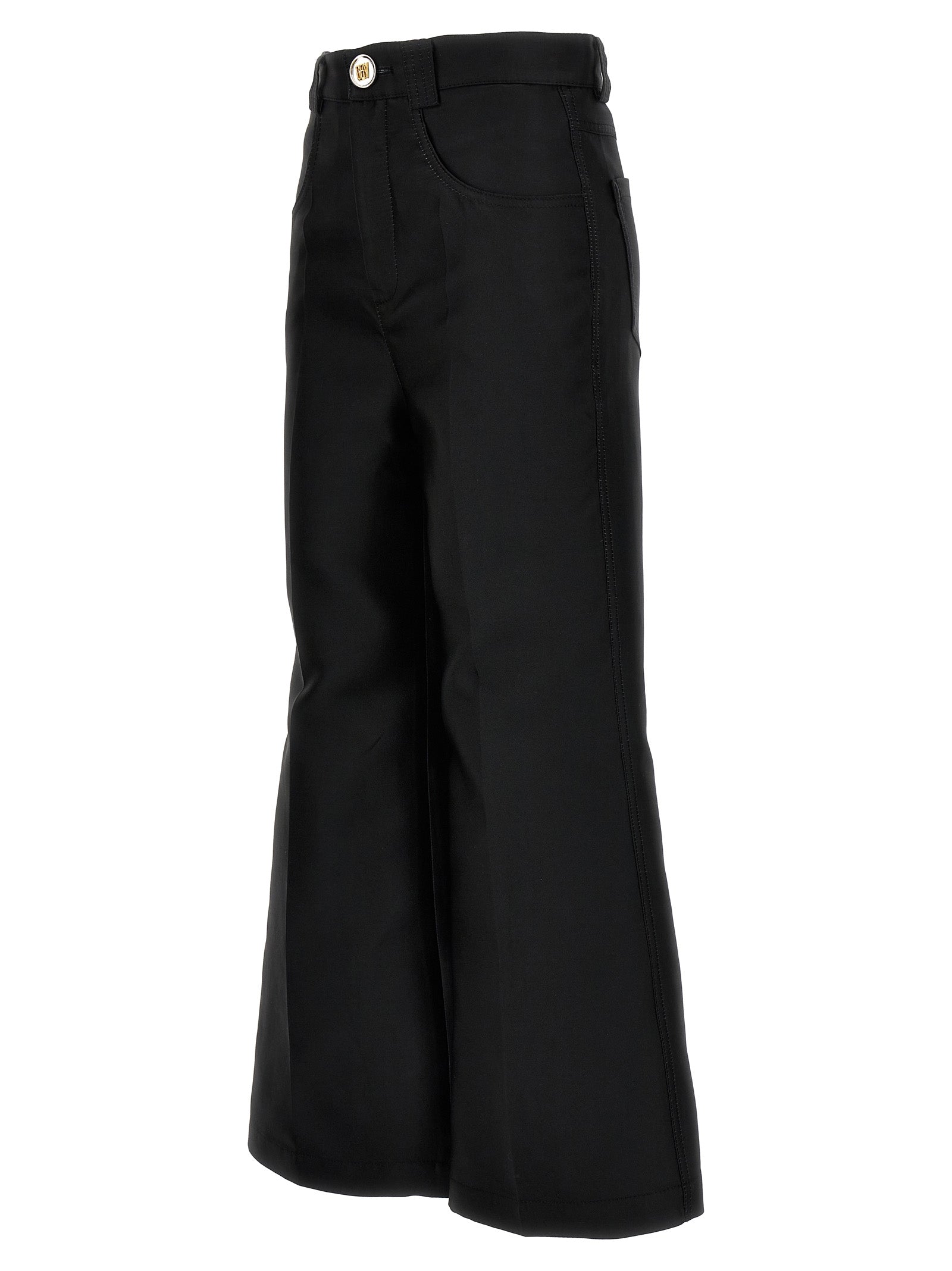 Giambattista Valli Black Polyester Flared Women's Pants