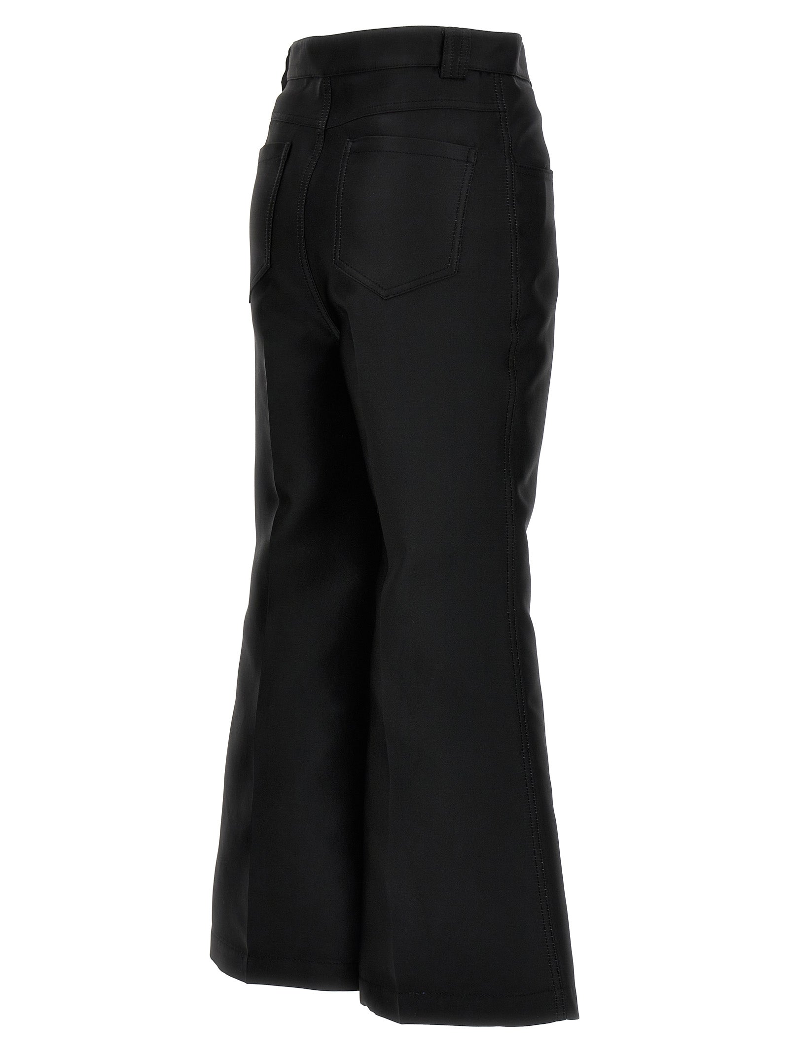 Giambattista Valli Black Polyester Flared Women's Pants