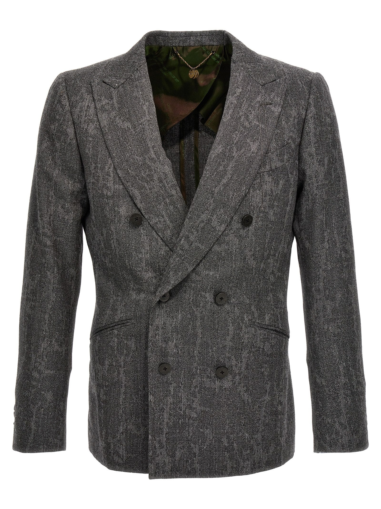 MAURIZIO MIRI Gray Wool Men's Blazer