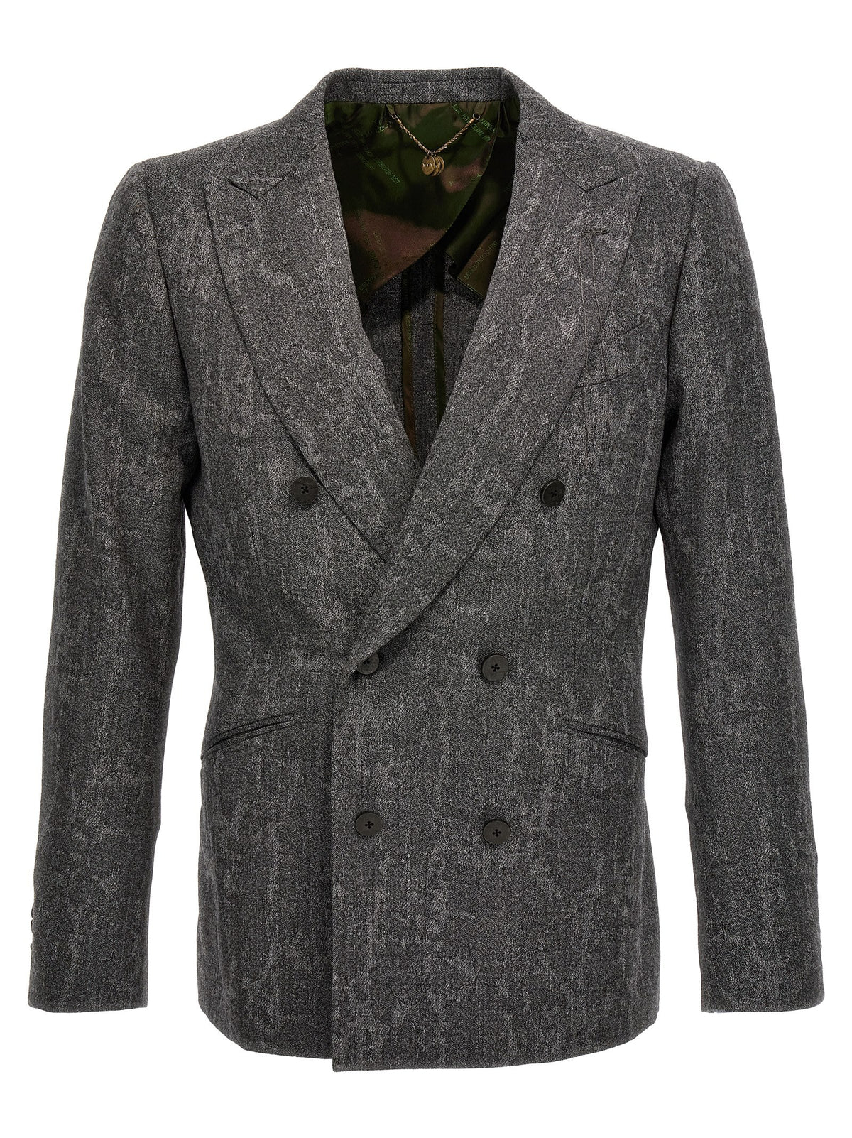 MAURIZIO MIRI Gray Wool Men's Blazer