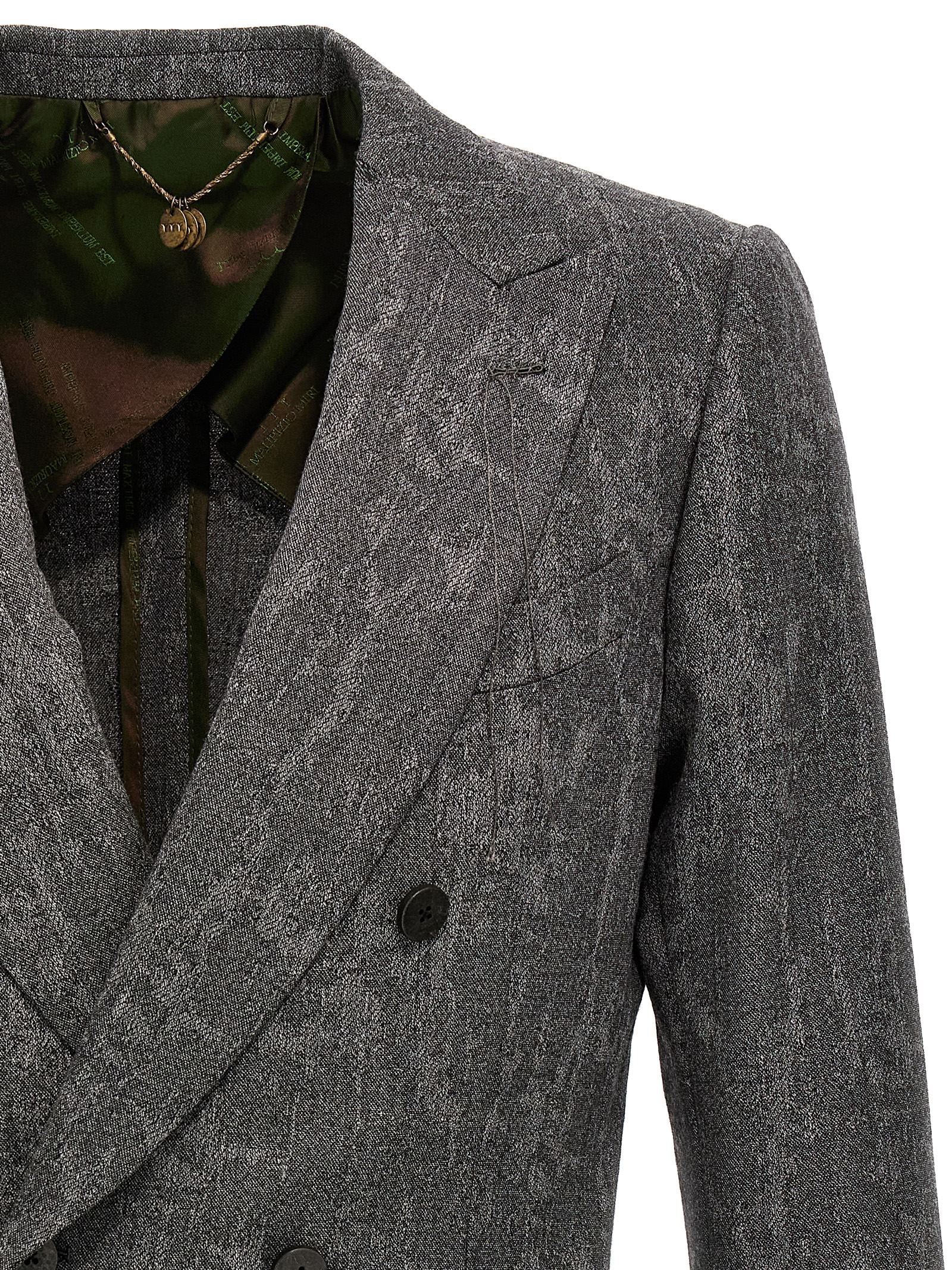 MAURIZIO MIRI Gray Wool Men's Blazer